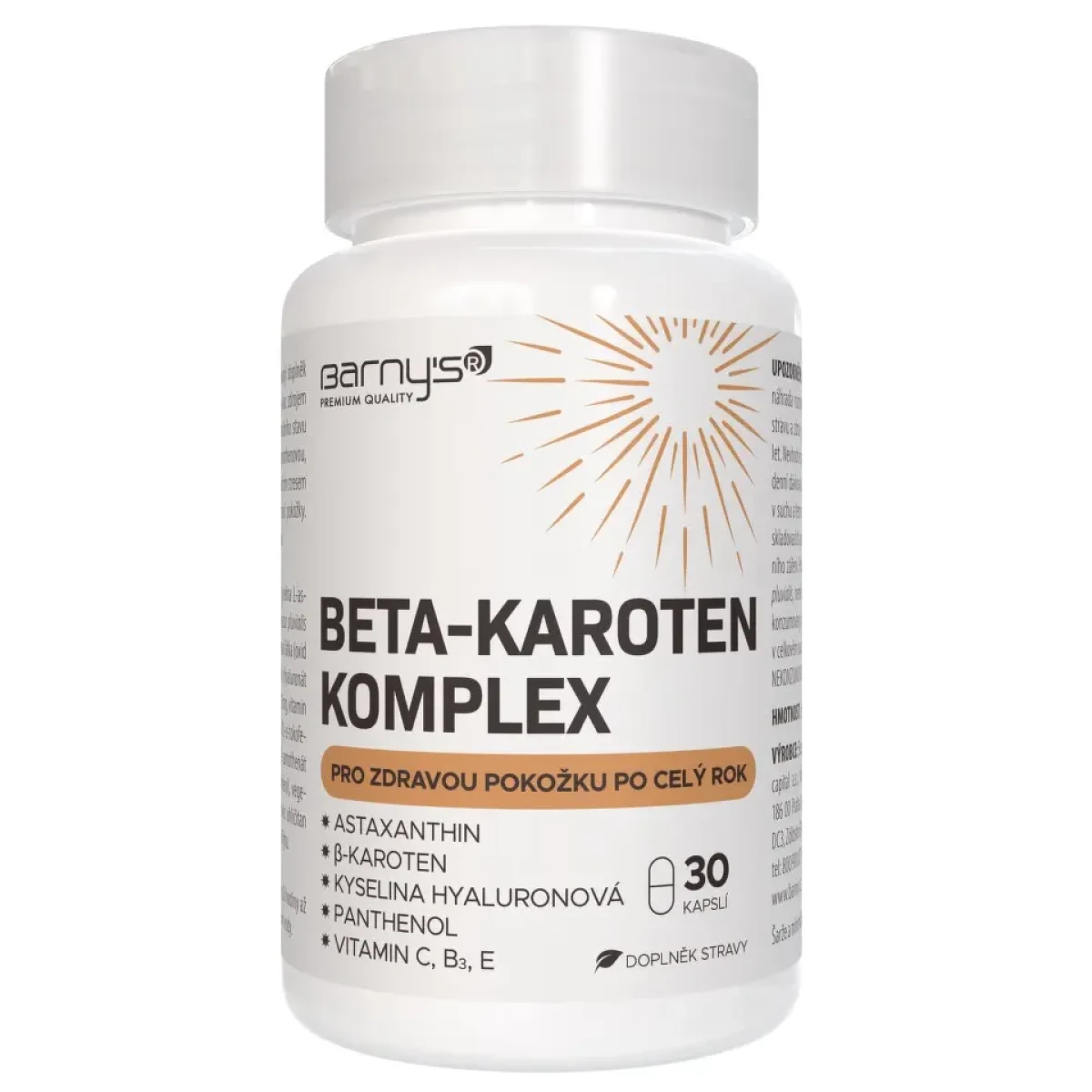 Barnys BETA-KAROTEN komplex 30 kapslí · záber 1