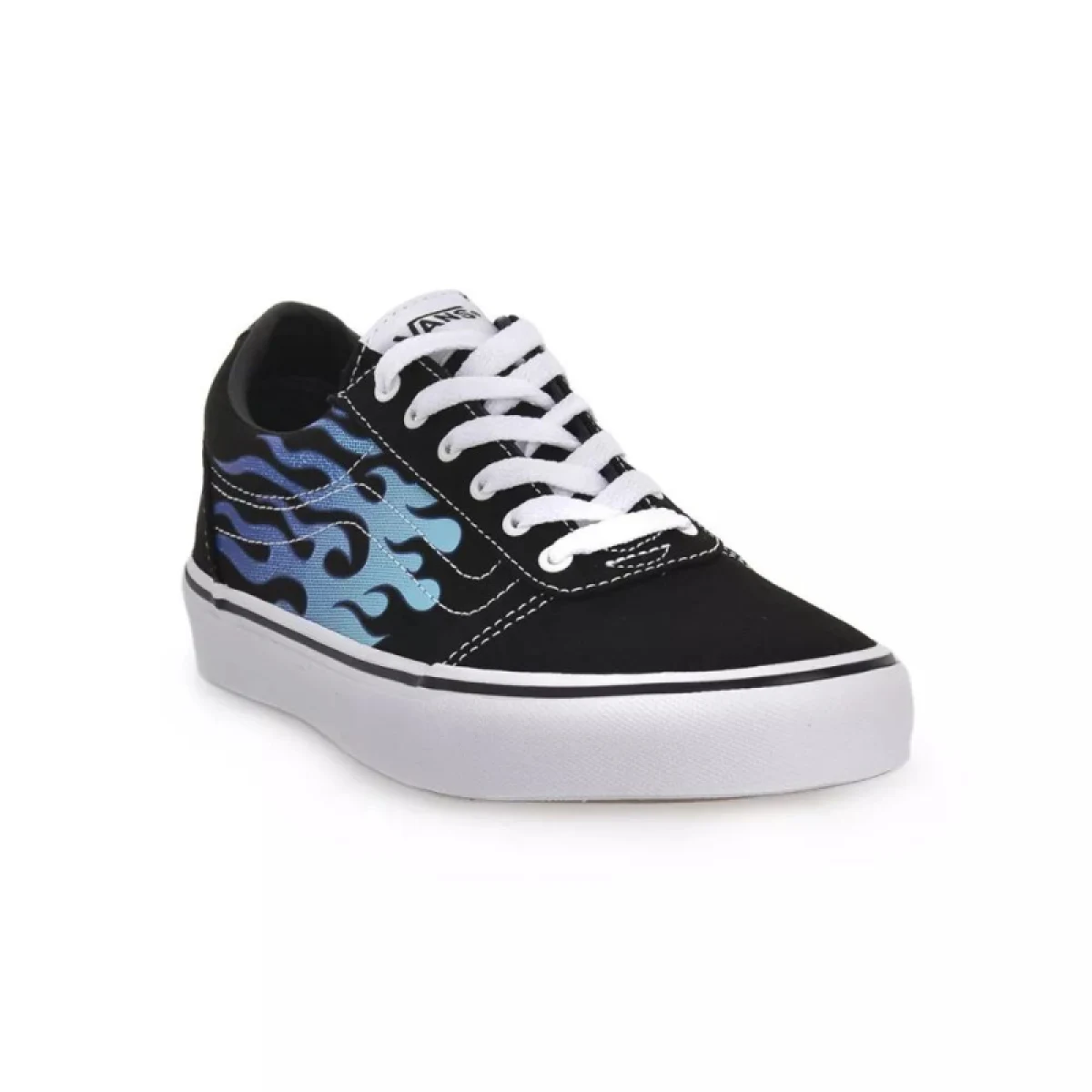 Chlapecká rekreační obuv VANS Ward Flame black white · záber 3