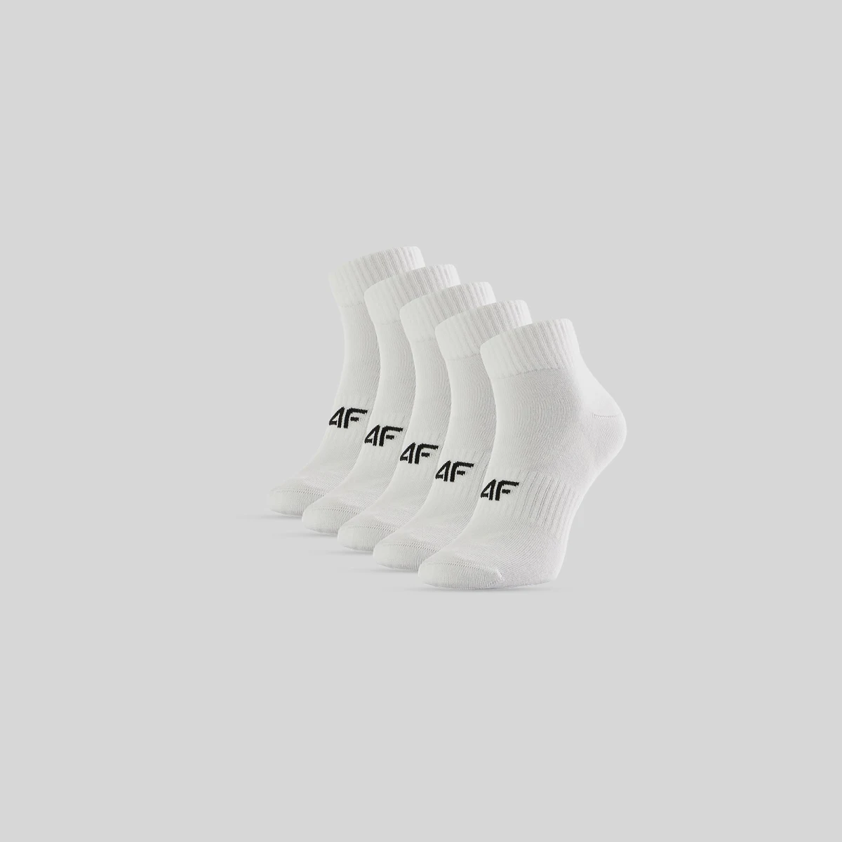 4F Pánské krátké ponožky (5-pack) - bílé 39-42 · záber 4