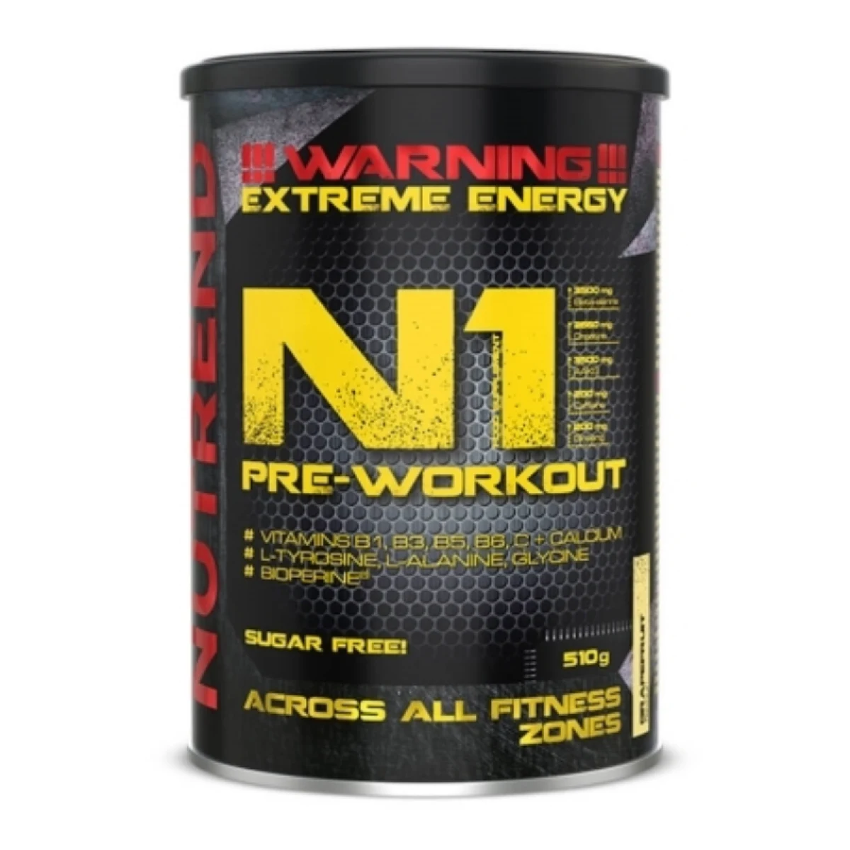 NUTREND N1 Pre-Workout - Barva: čierna | Příchuť: Černý rybíz · záber 3