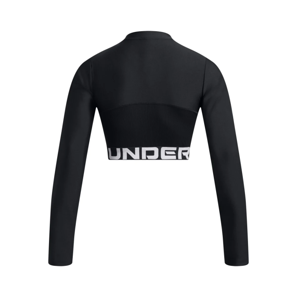 Dámské tréninkové tričko s dlouhým rukávem UNDER ARMOUR HeatGear Rib 1 4 Zip LS-BLK · záber 4