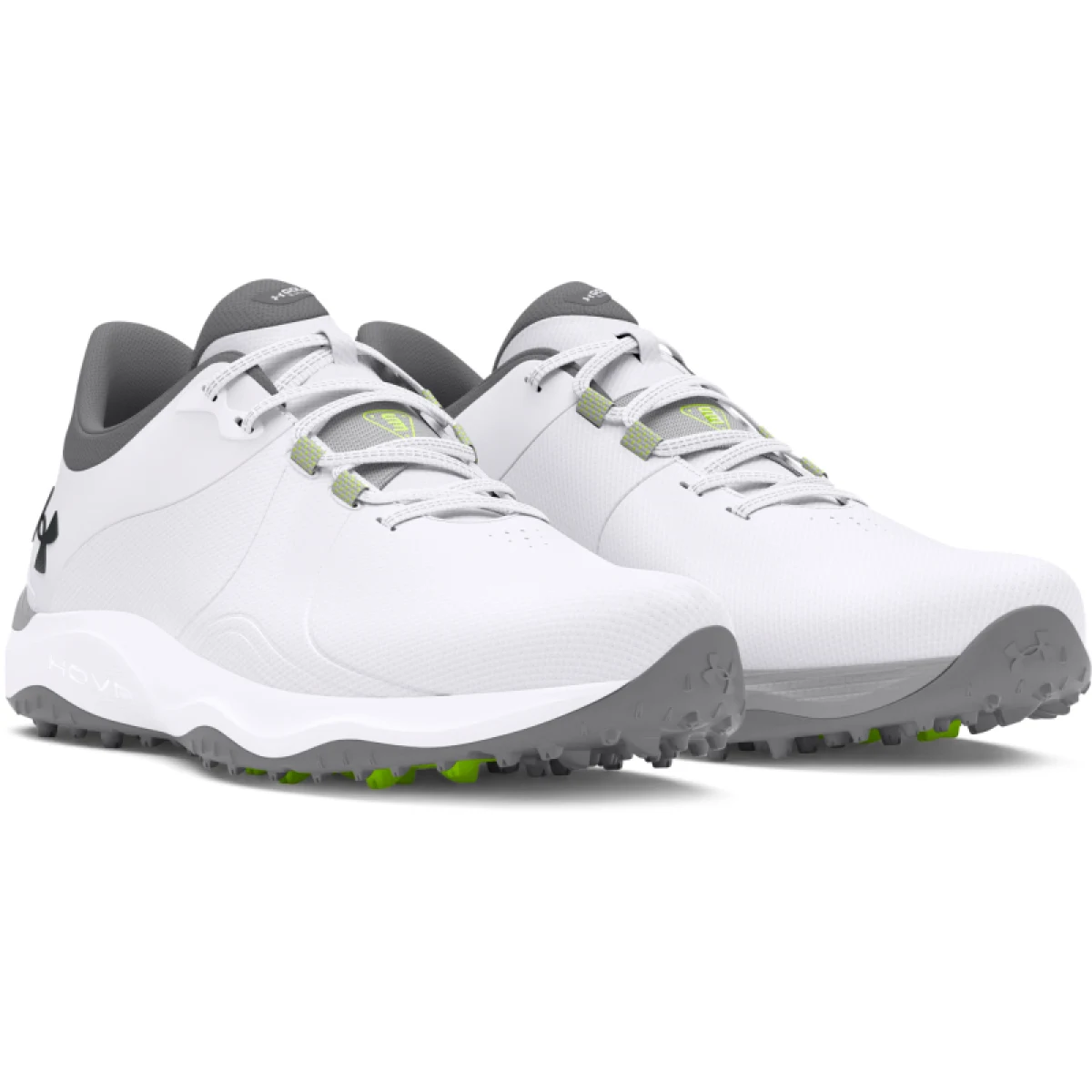 Pánské golfové boty s hroty UNDER ARMOUR UA Drive Pro SL Wide white white metallic gun metal · záber 3
