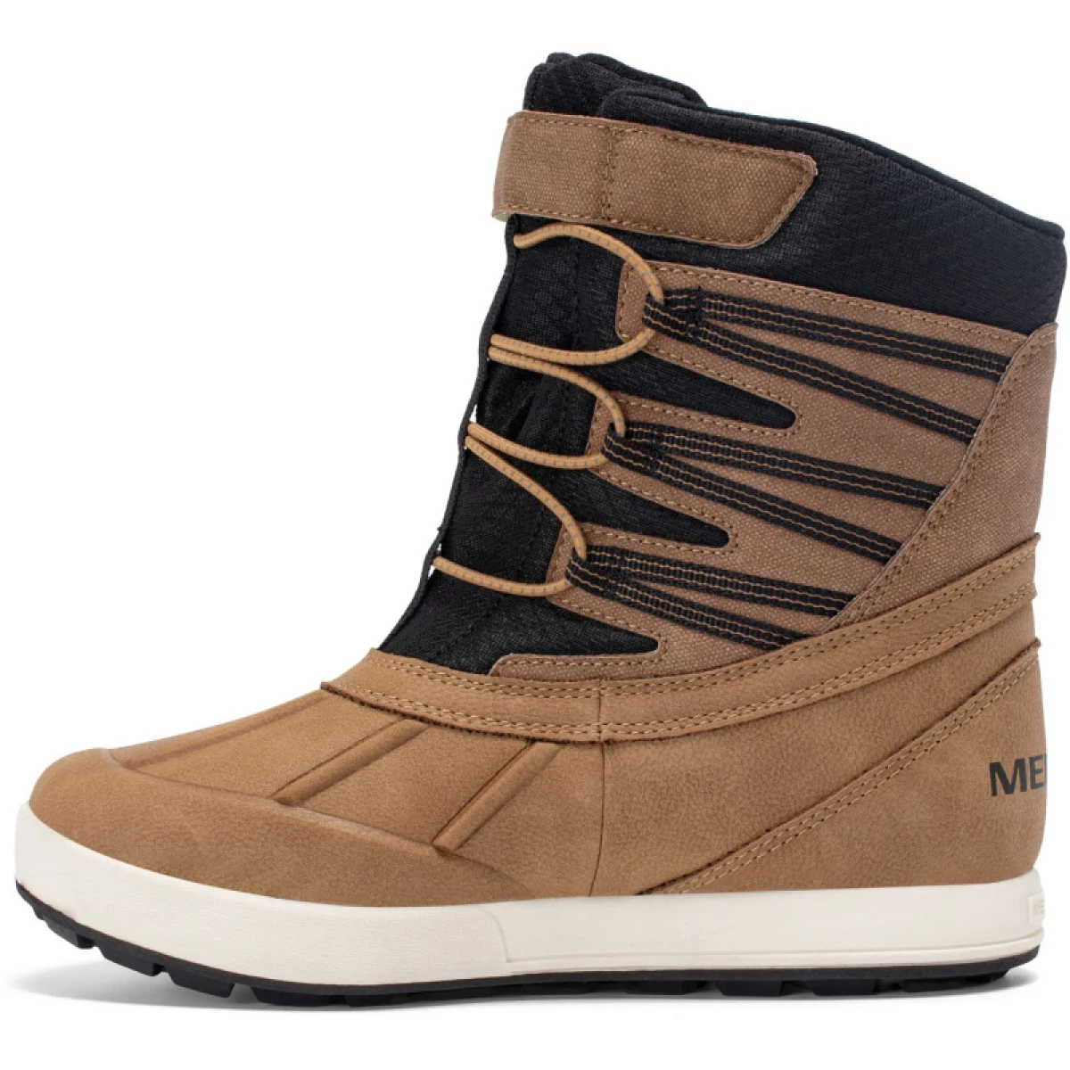 Dětské vysoké zimní boty MERRELL Snow Bank 5.0 WTRPF K wheat black · záber 3