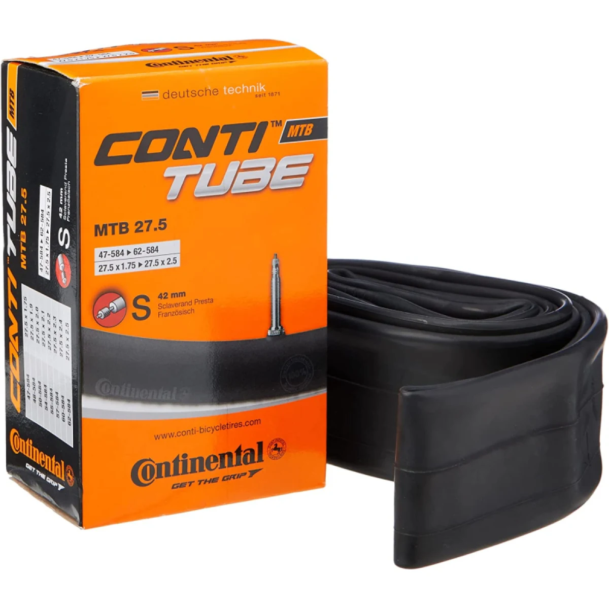 Duše na kolo CONTINENTAL MTB 27,5 ventil FV42 · záber 2