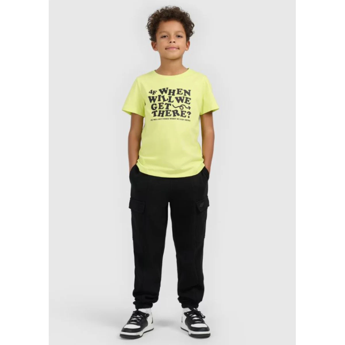 Chlapecké tričko s krátkým rukávem 4F JUNIOR TSHIRT M2816-73S-LIGHT LEMON · záber 5