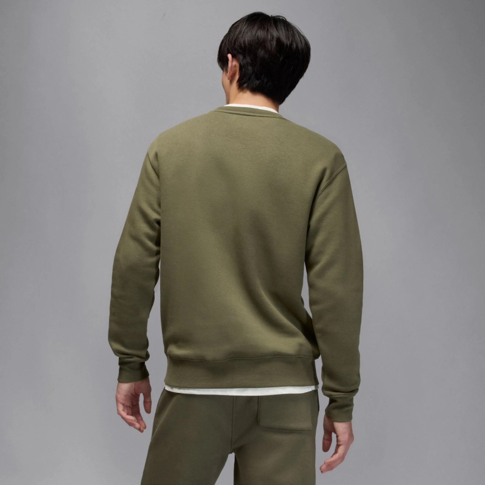 Pánská fleece mikina NIKE JORDAN BRK FLC CREW 222 KHAKI · záber 3