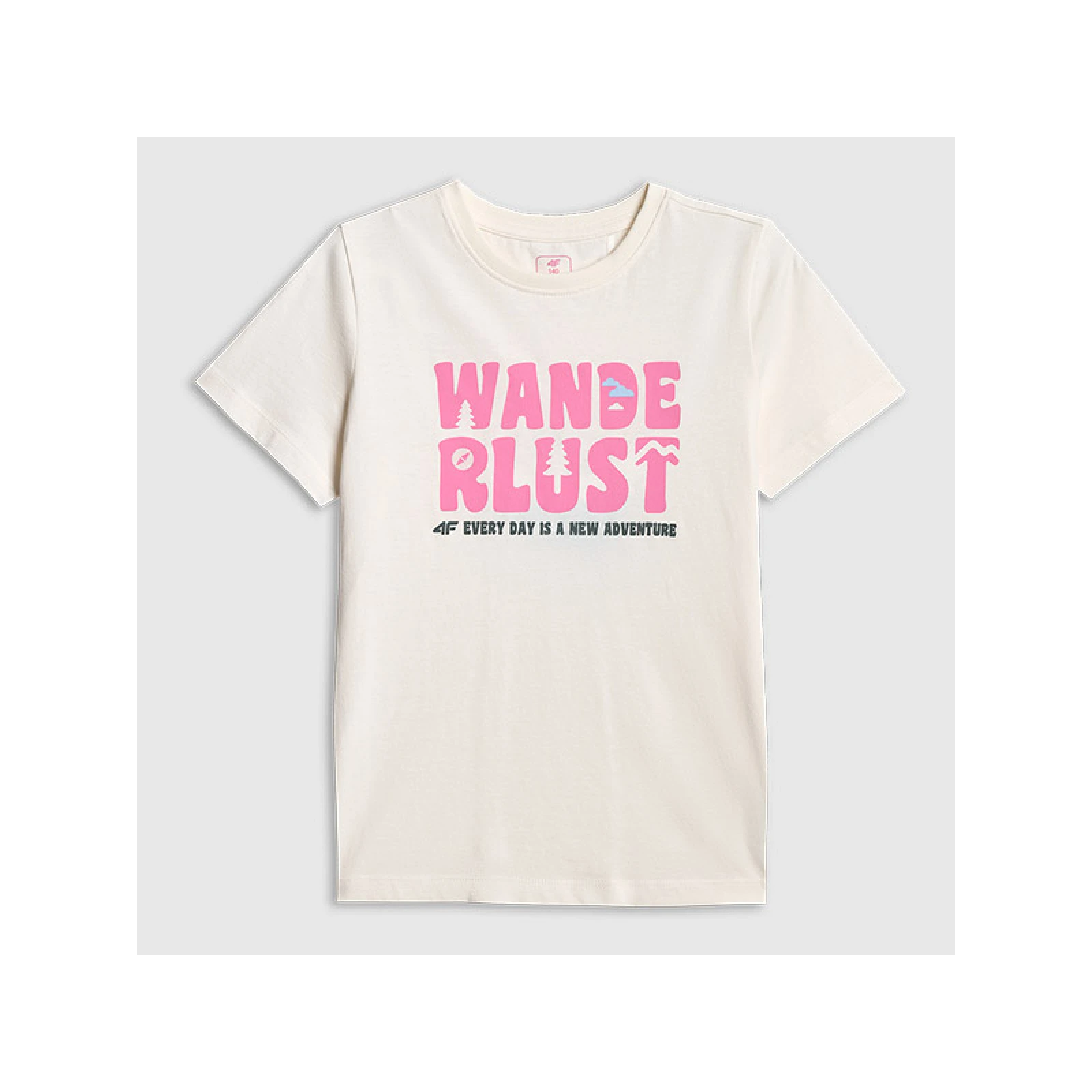 Dívčí tričko s krátkým rukávem 4F JUNIOR TSHIRT F2884-11S-OFF WHITE · záber 4