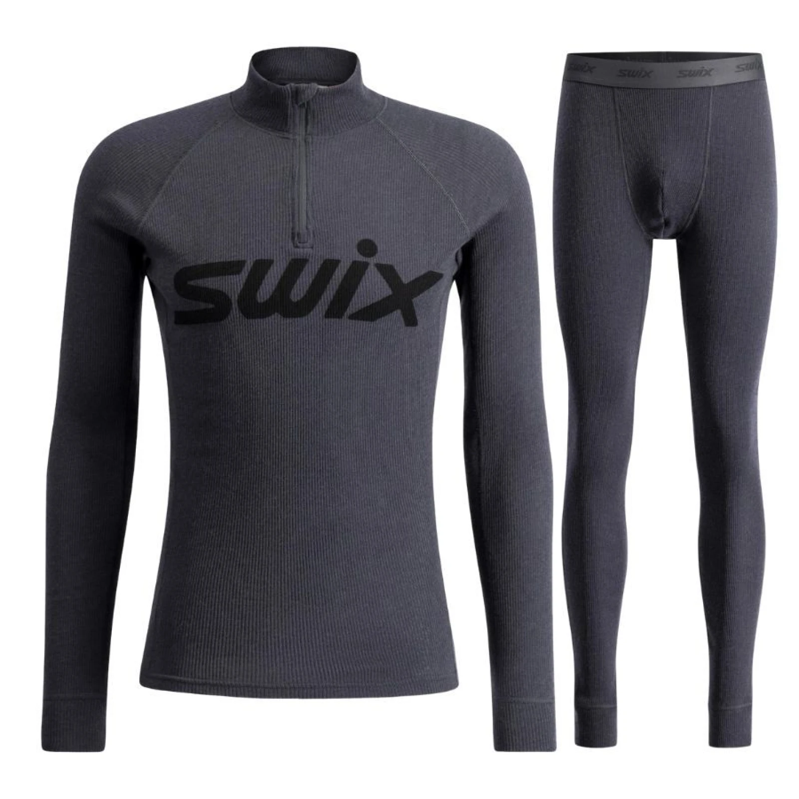 Pánská souprava Swix RaceX Merino Half Zip/Pants, tmavě šedá · záber 1