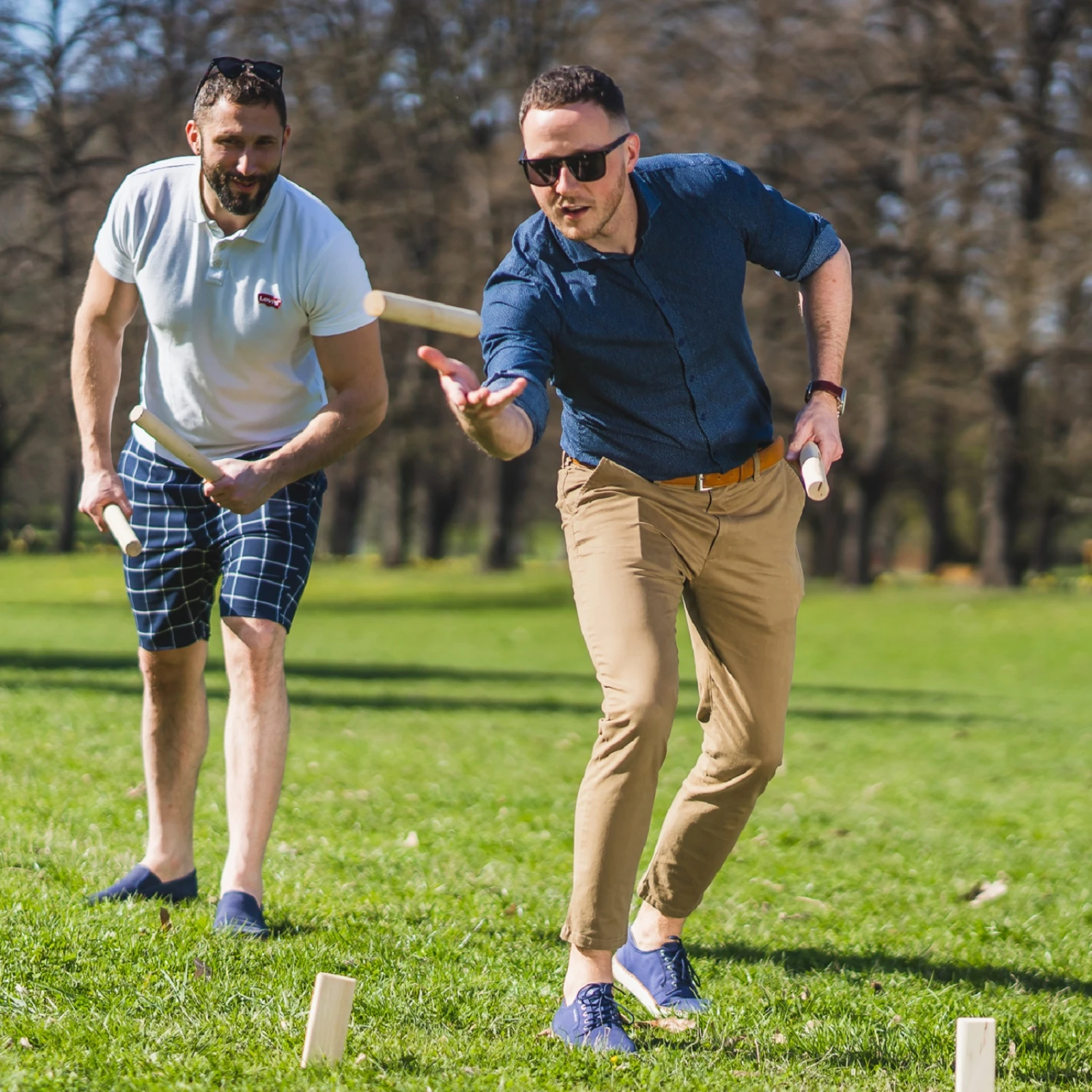 Tradiční švédská hra MASTER Kubb - King 30 cm · záber 5