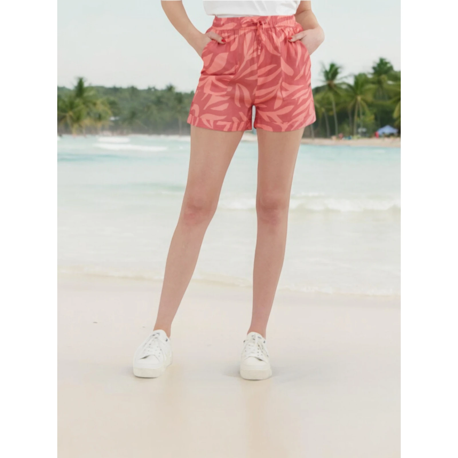 Dámské kalhoty FUNDANGO Carla Shorts-353-hibiscus · záber 5