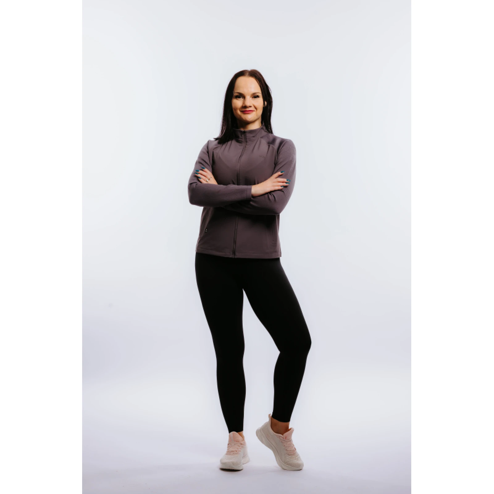 Dámská běžecká bunda ANTA Knit Track Top-862215702-1-22_Q1-Dark purple-grey · záber 2
