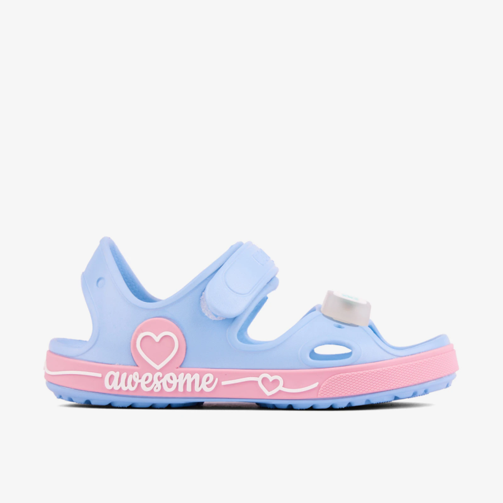 Dívčí sandály COQUI Yogi + Amulet K light elemental blue fondant pink · záber 2