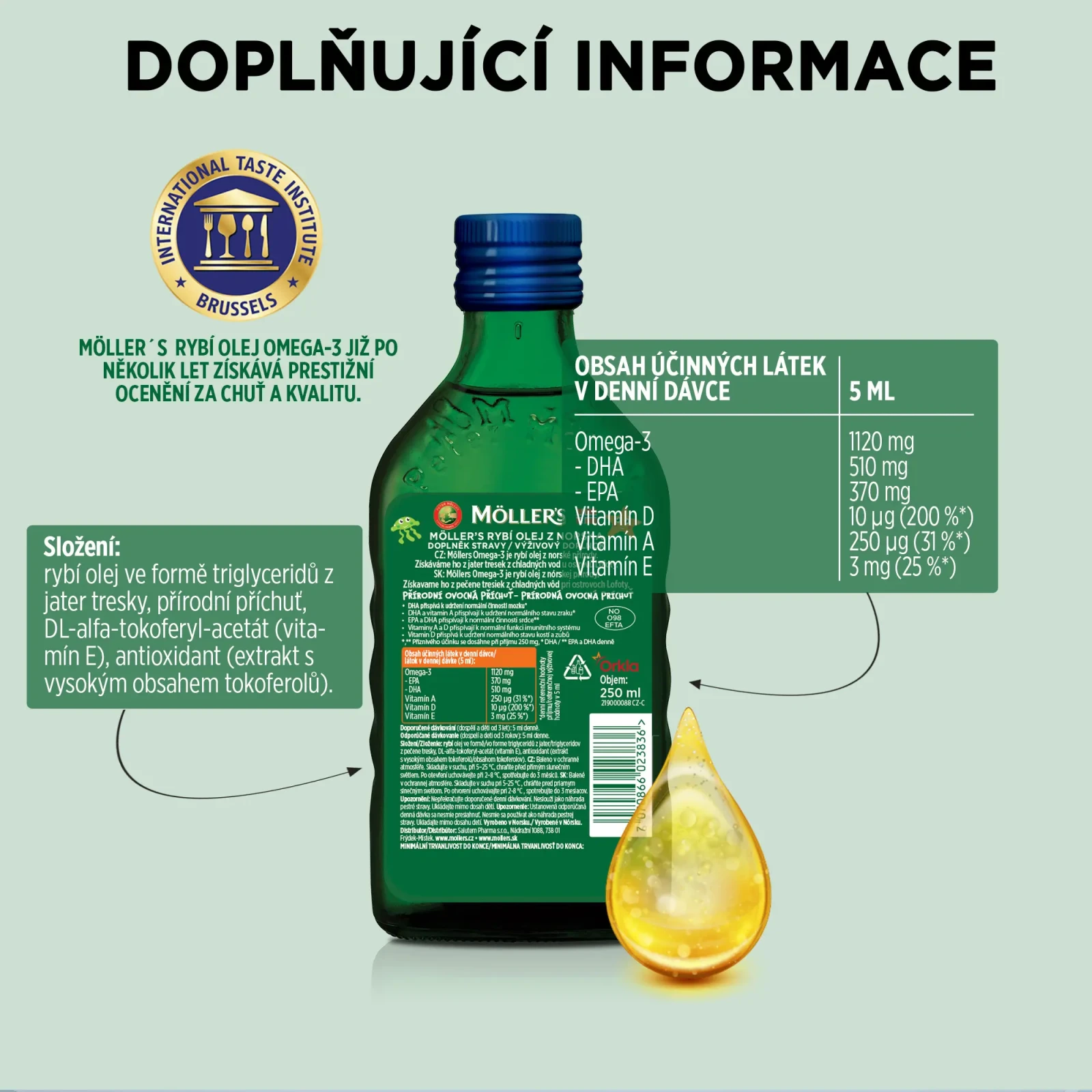 Mollers Omega 3 Ovocná příchuť 250 ml · záber 2