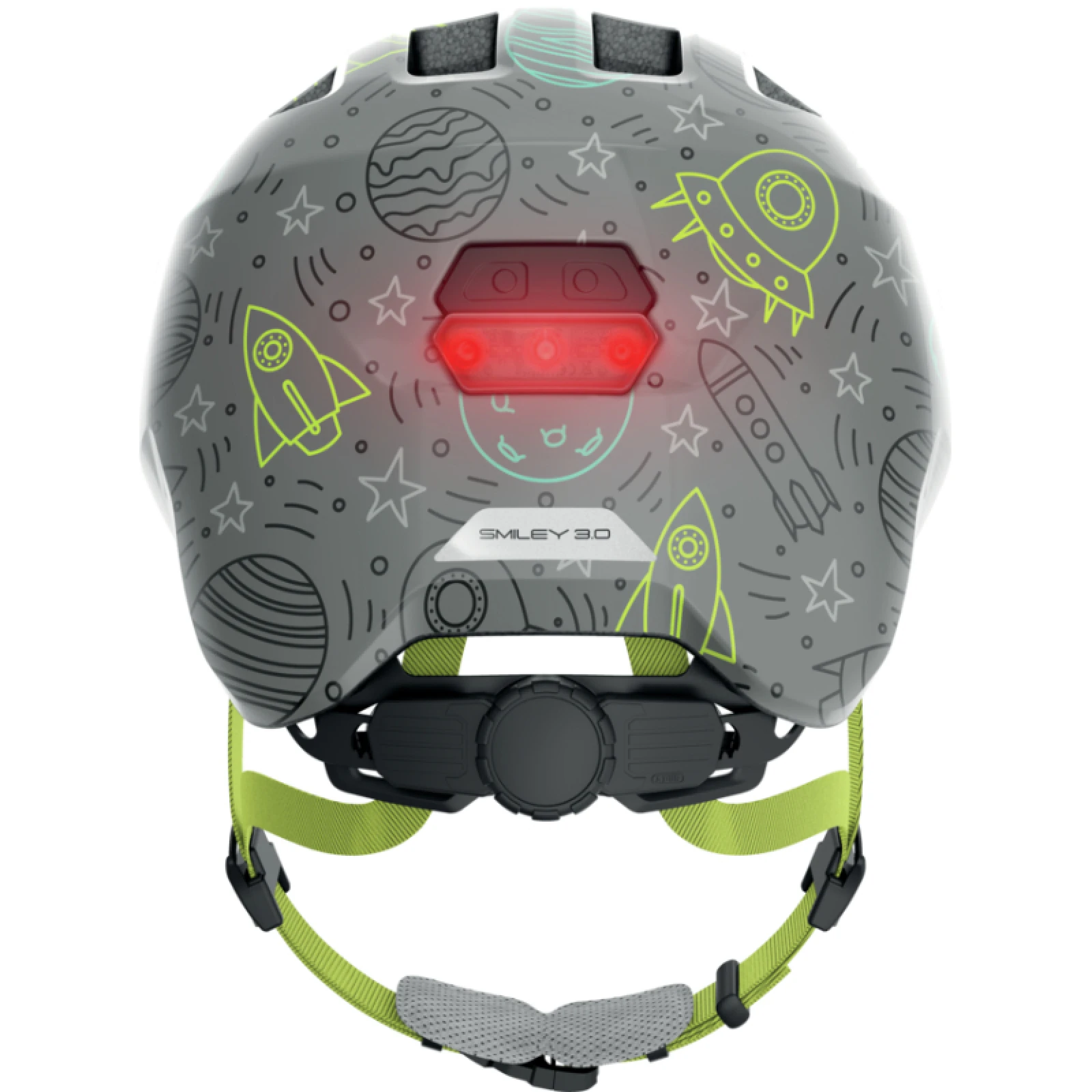 Juniorská cyklistická helma ABUS Smiley 3.0 LED grey space S · záber 4