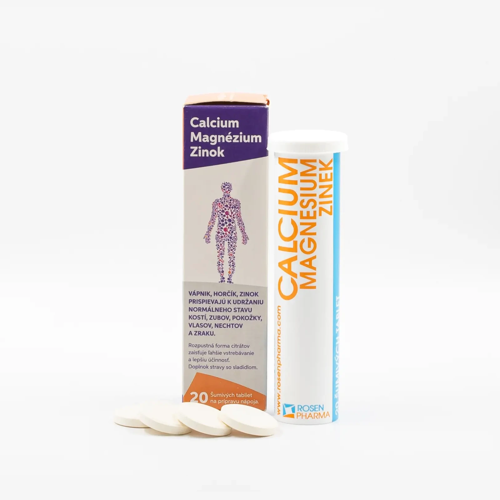 Rosen Calcium Magnesium Zinek 20 tablet · záber 1