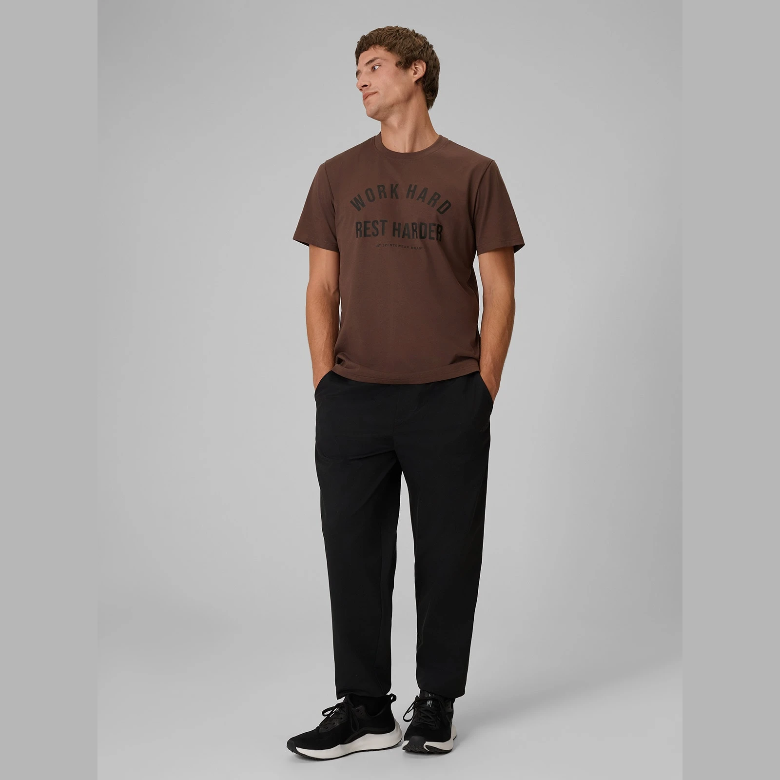 4F T-shirt regular s potiskem pánský - zelený M · záber 10