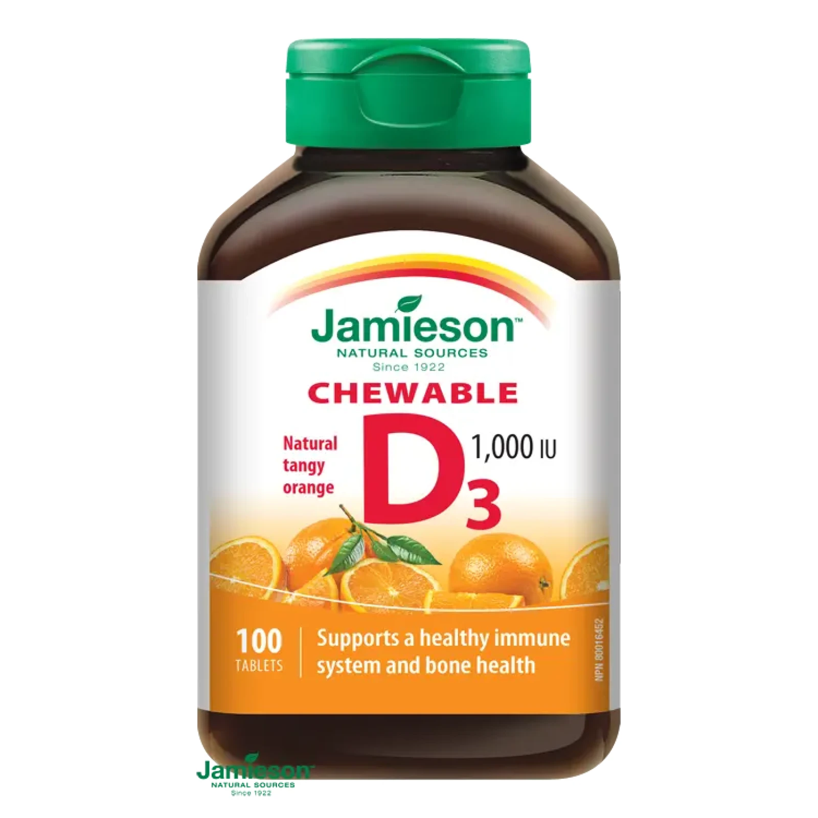 Jamieson Vitamín D3 1000IU cucací Pomeranč 100 tablet · záber 1