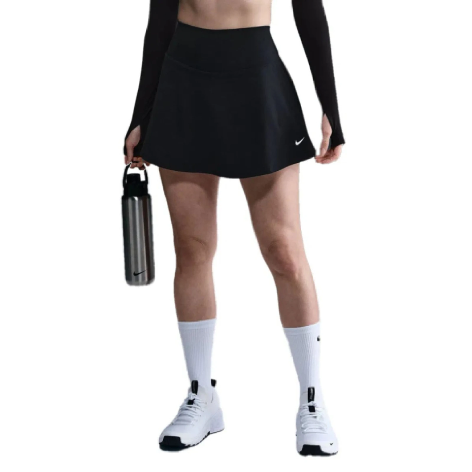 Dámská tréninková sukně NIKE W NK ONE DF HR SKIRT CPSL SPD WHITE BLACK · záber 1