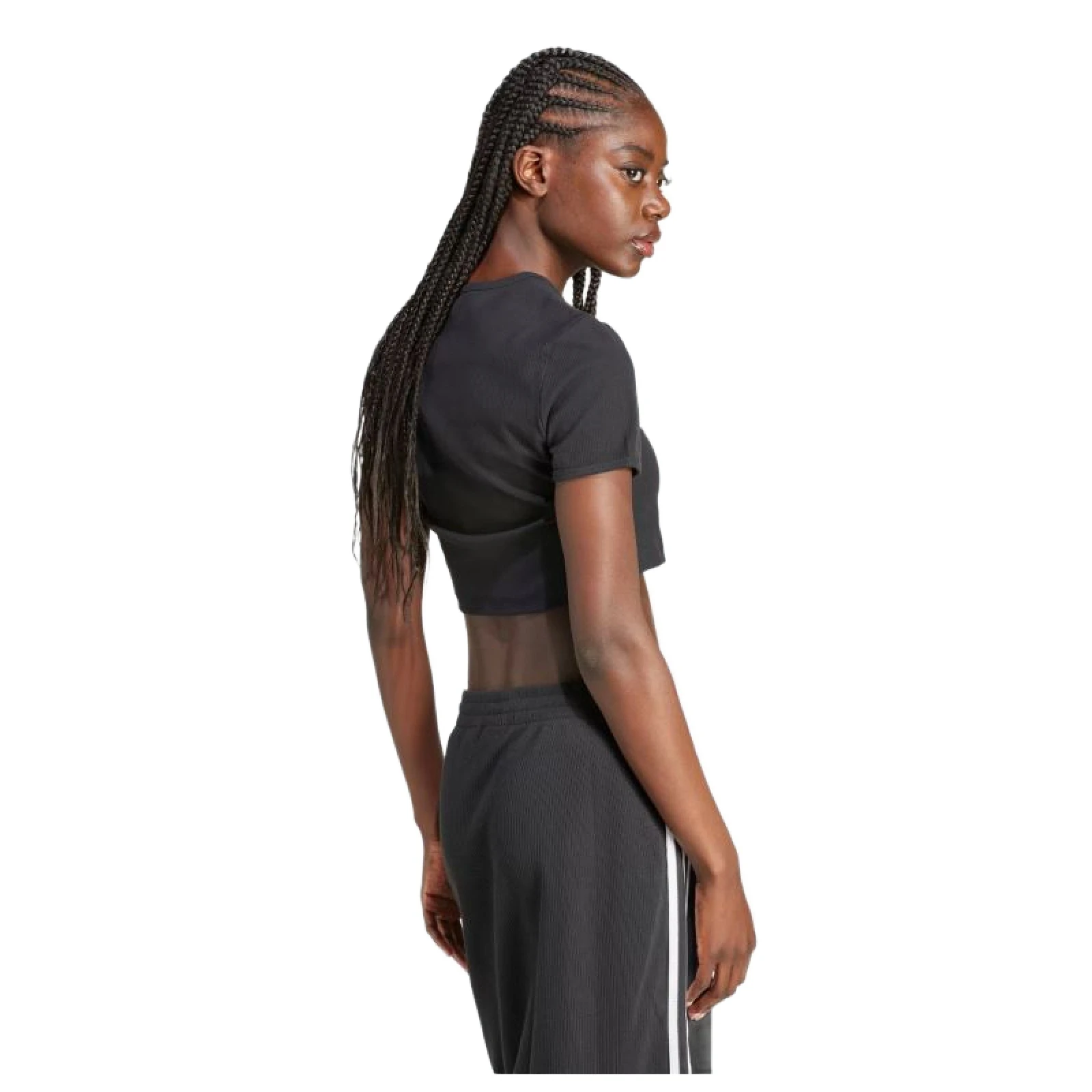 Dámské tričko s krátkým rukávem ADIDAS ORIGINALS ESS RIB TEE- WHITE · záber 4