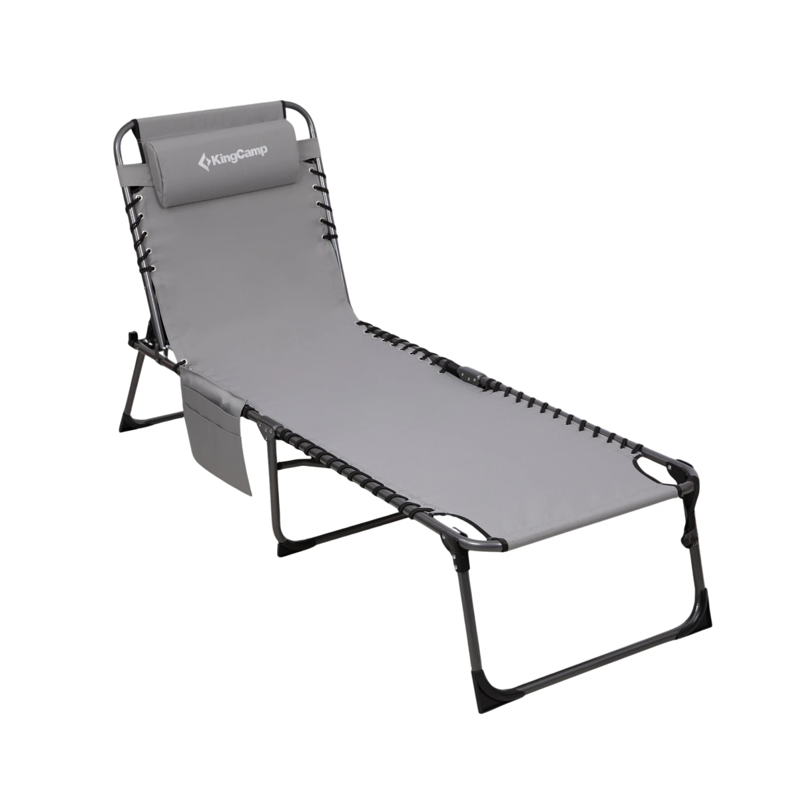 Skládací lehátko KING CAMP Magnolia B40 - 190 x 59 cm - šedá · záber 1