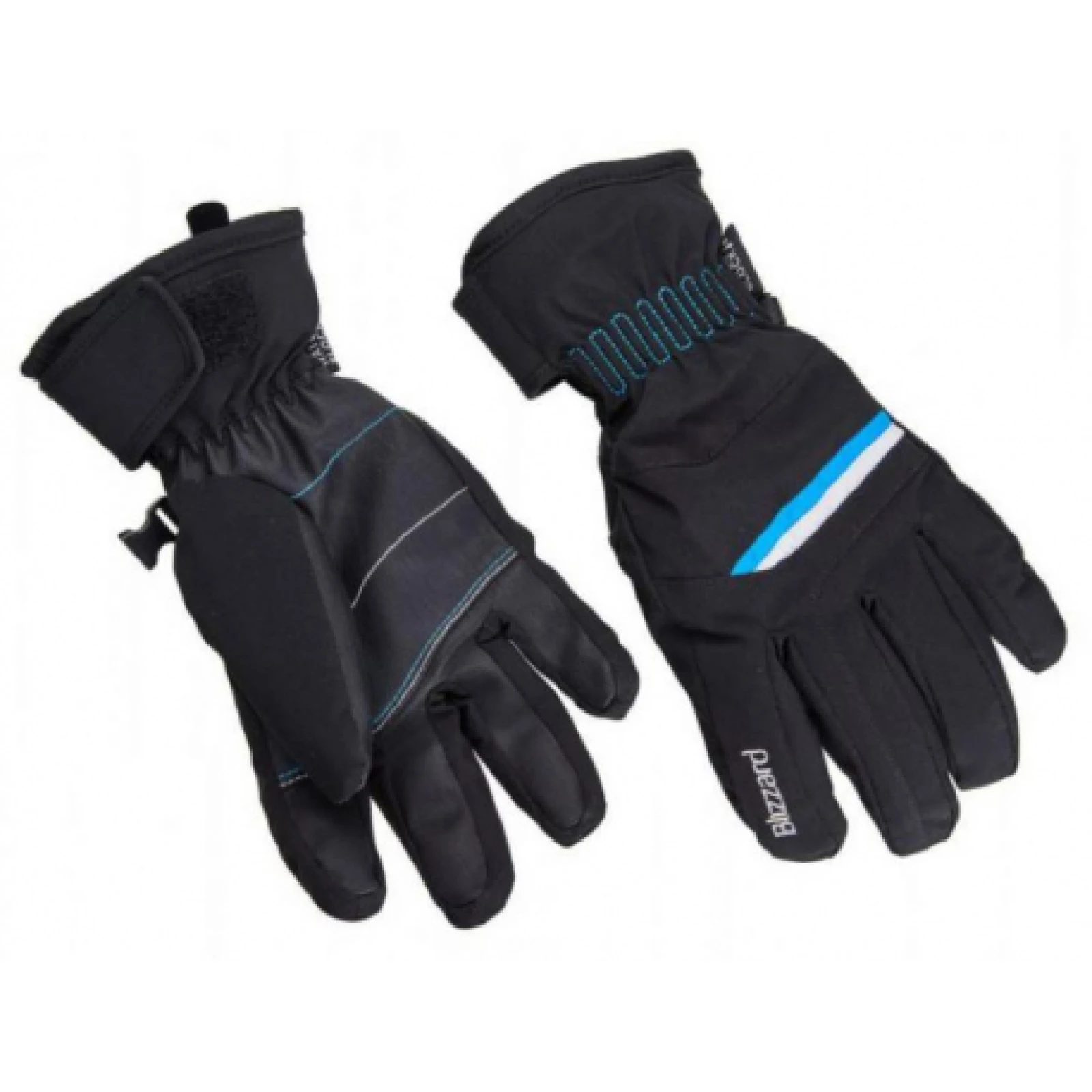 Dámské lyžařské rukavice BLIZZARD Viva Plose ski gloves, black white turquoise · záber 1
