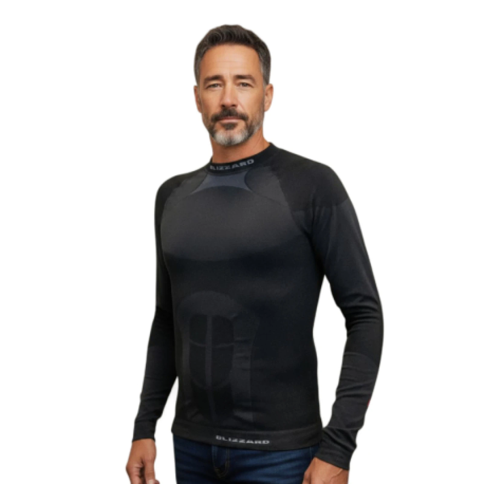 Pánské termo tričko s dlouhým rukávem BLIZZARD Essential mens long sleeve, anthracite · záber 1