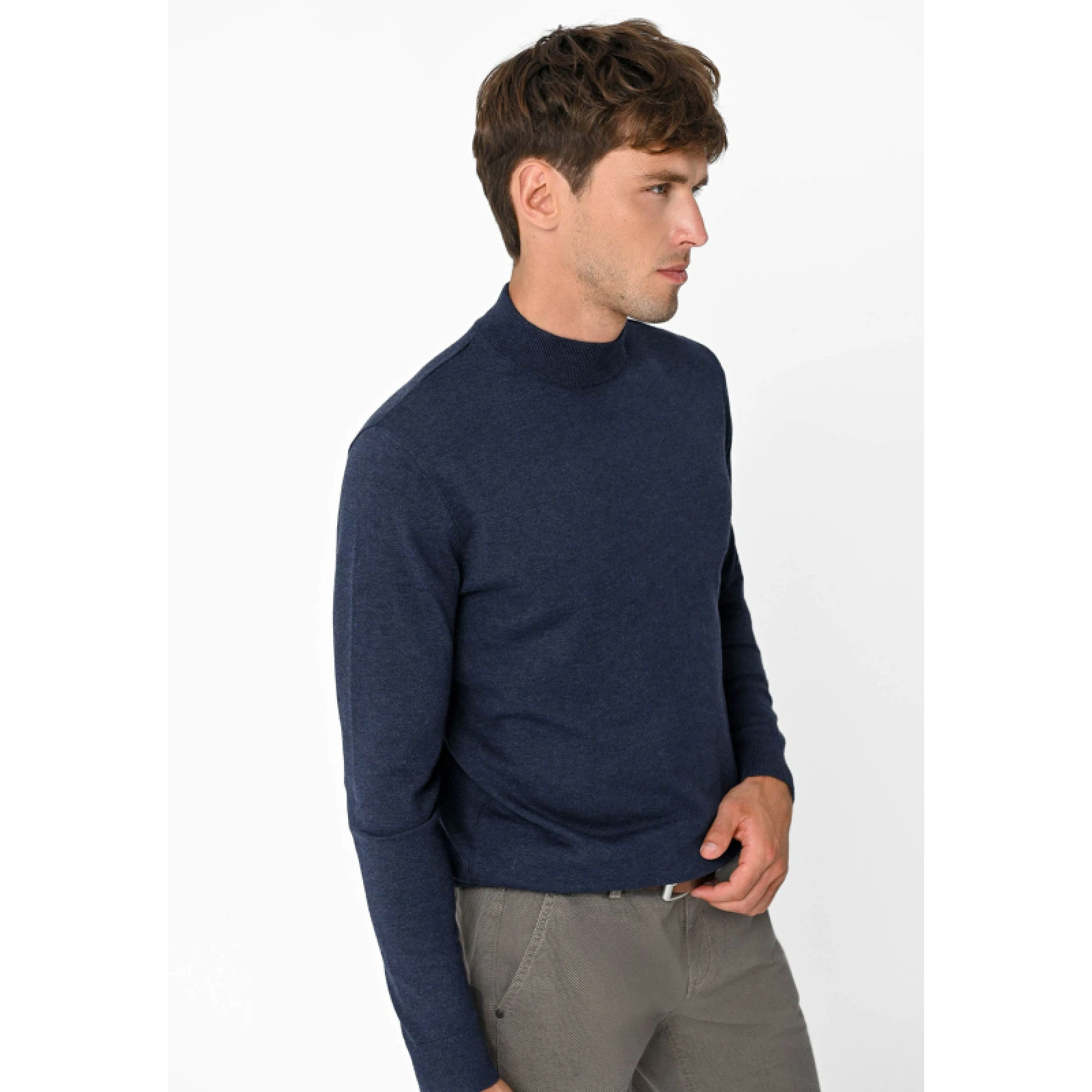 Pánský svetr VOLCANO S-BAZ-604M-DENIM MEL · záber 3
