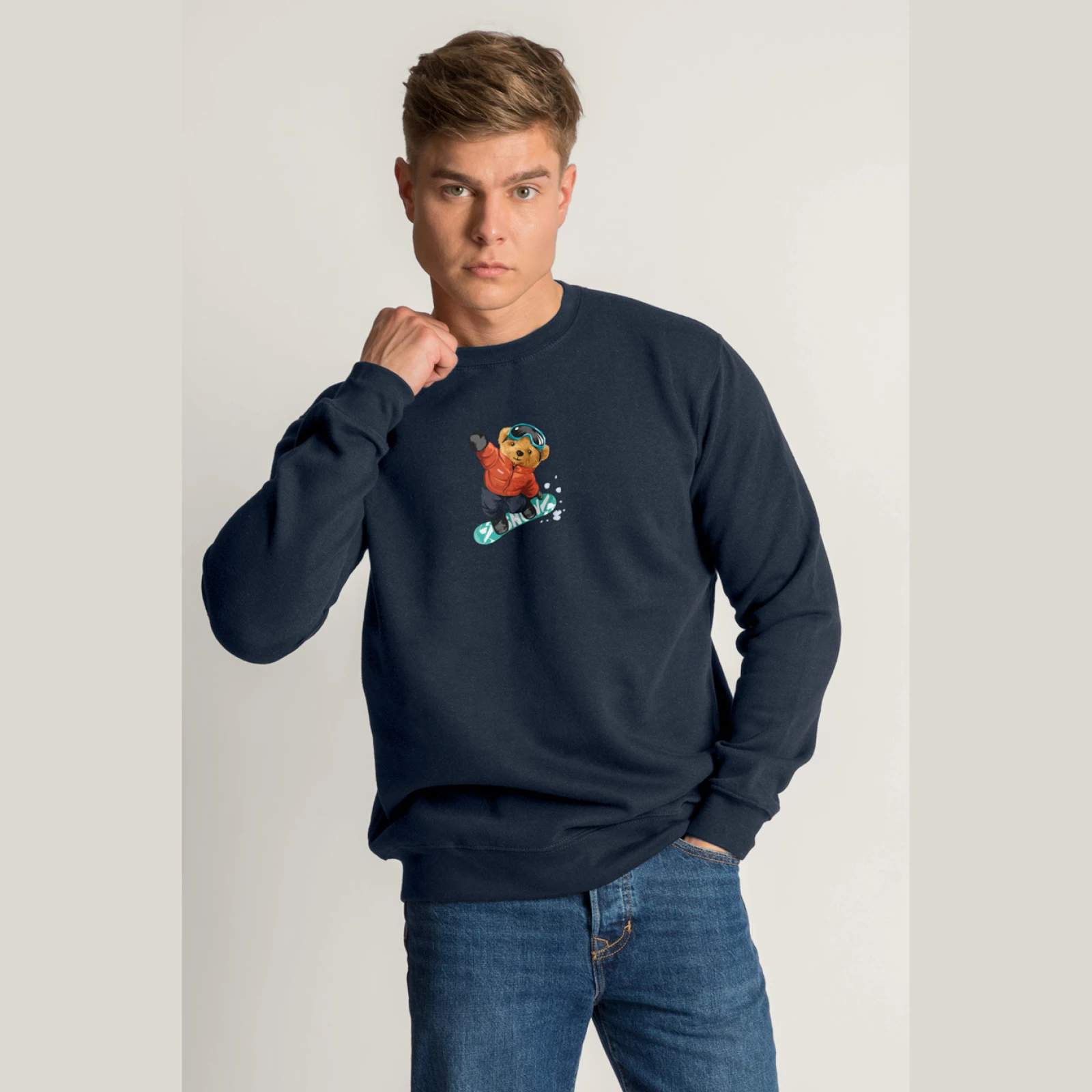 Mikina, Barva Černá, s Potiskem Snow Ride Teddy · záber 11
