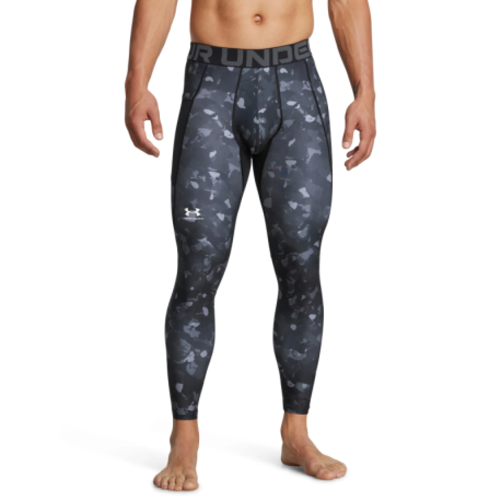 Pánské kompresní legíny UNDER ARMOUR UA HG Armour Prtd Lgs-BLK · záber 1