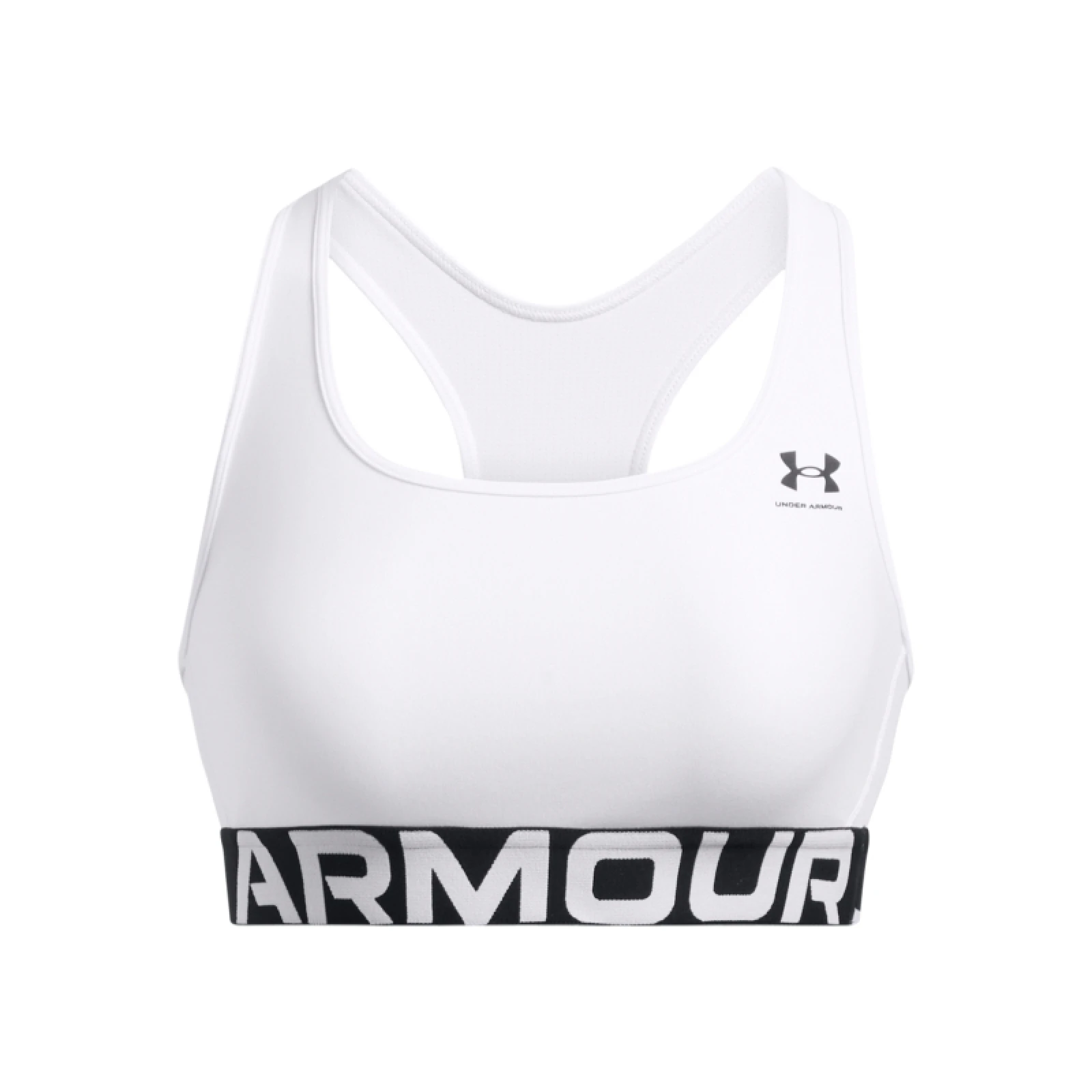 Dámská sportovní tréninková podprsenka UNDER ARMOUR UA HG Mid Branded-WHT · záber 5