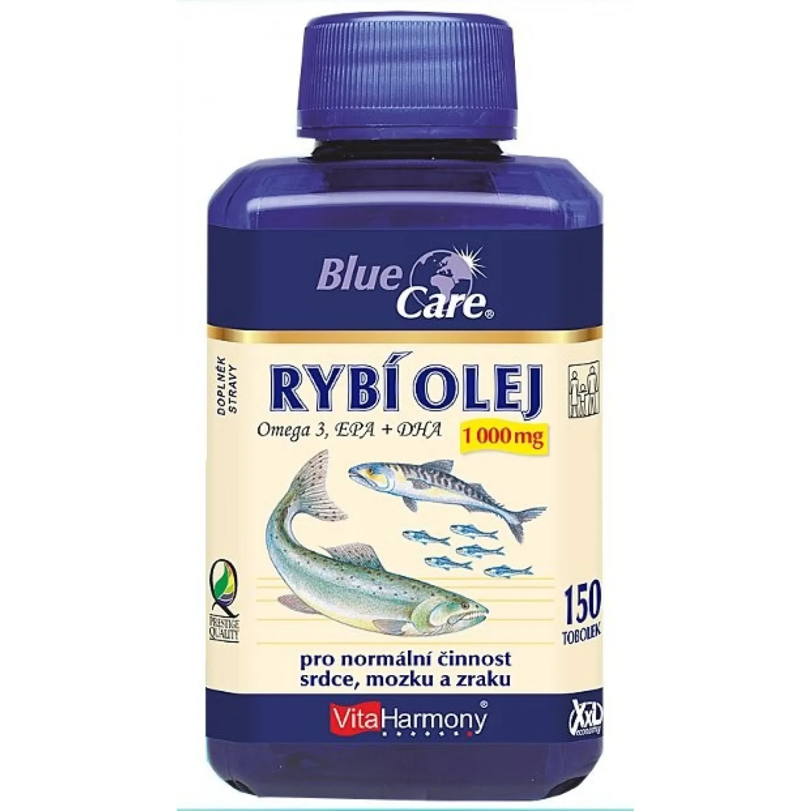 VitaHarmony Rybí olej Omega 3 1000 mg 150 tobolek · záber 1