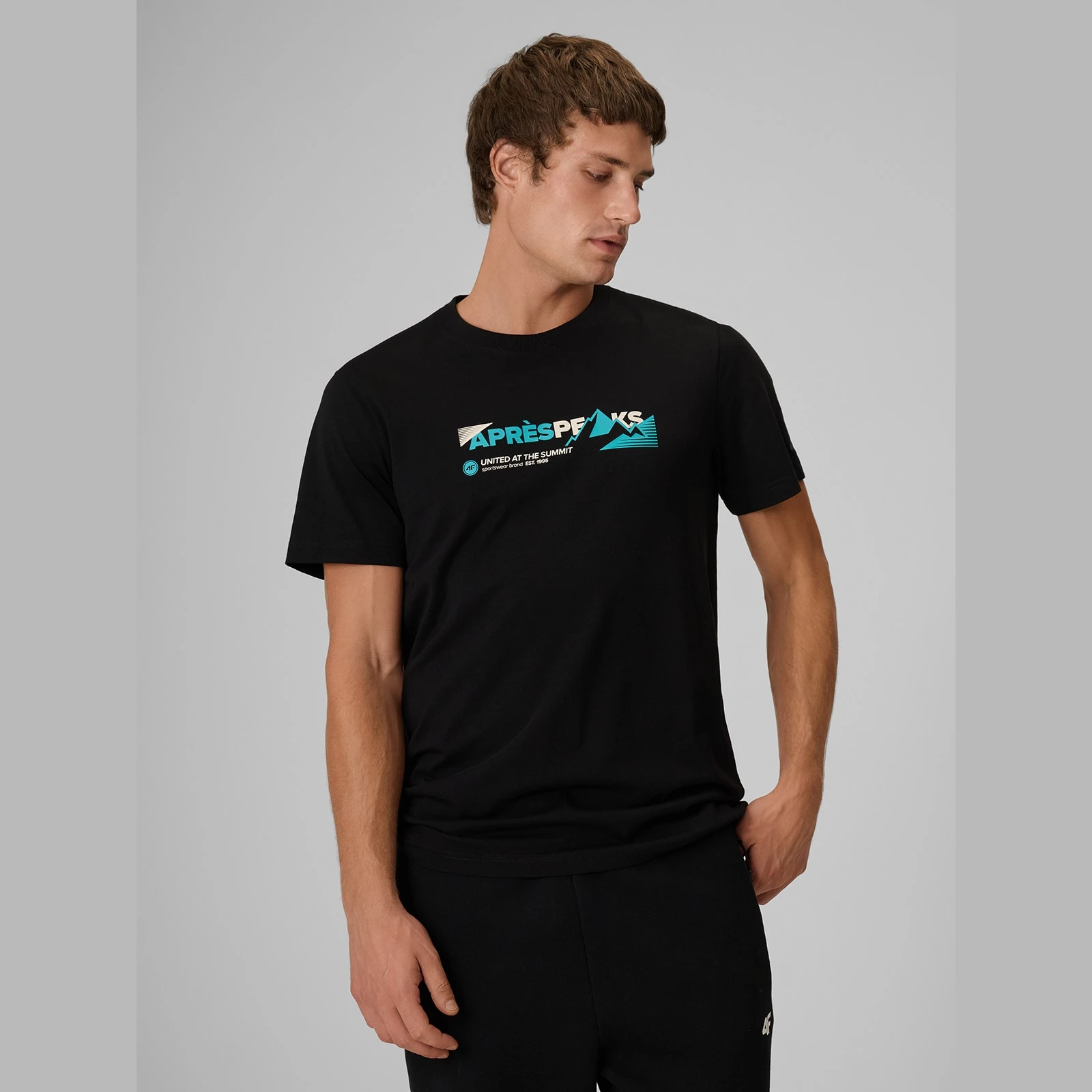 4F T-shirt regular s potiskem pánský - zelený L · záber 11