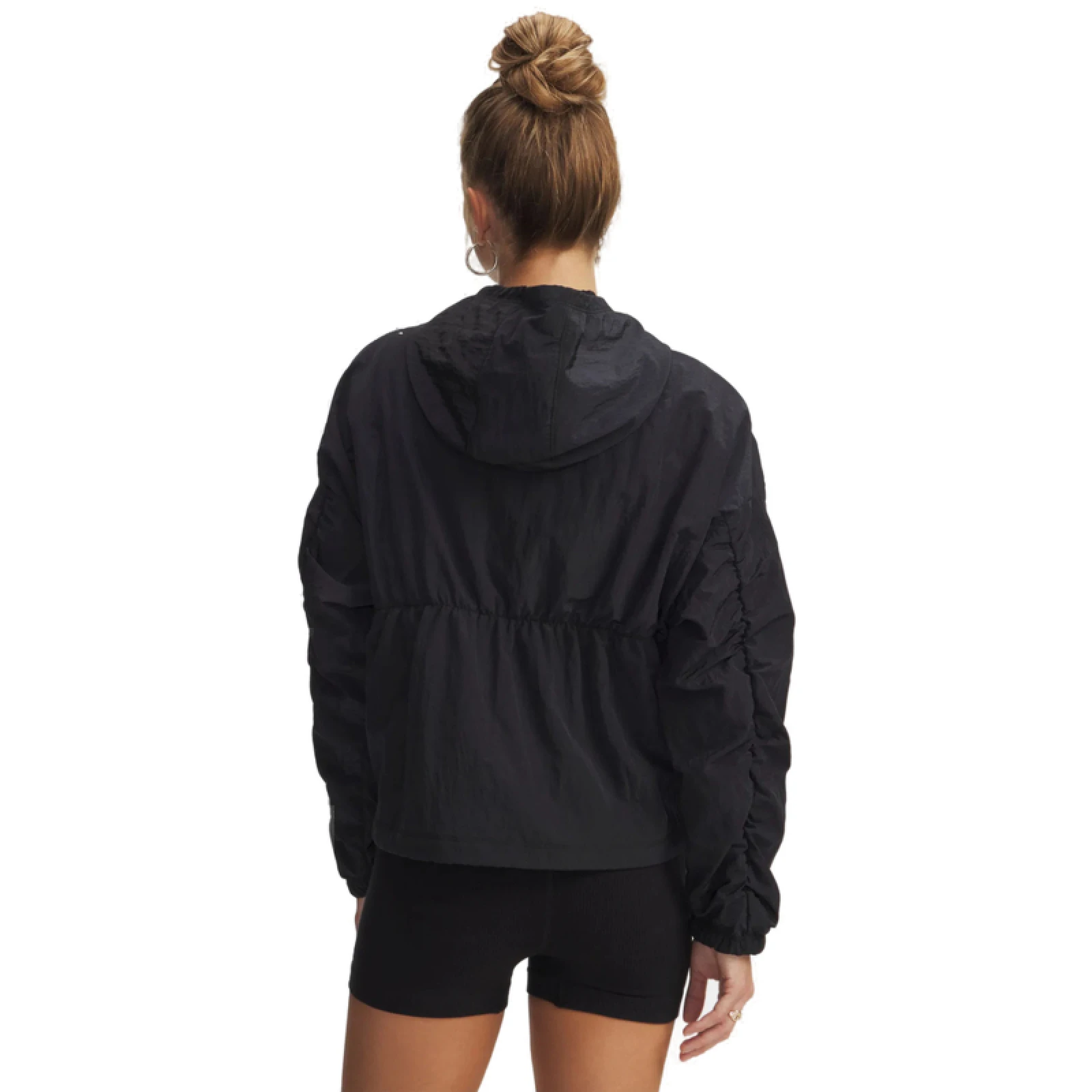 Dámská tréninková bunda UNDER ARMOUR Rival Woven Bungee FZ-BLK · záber 2