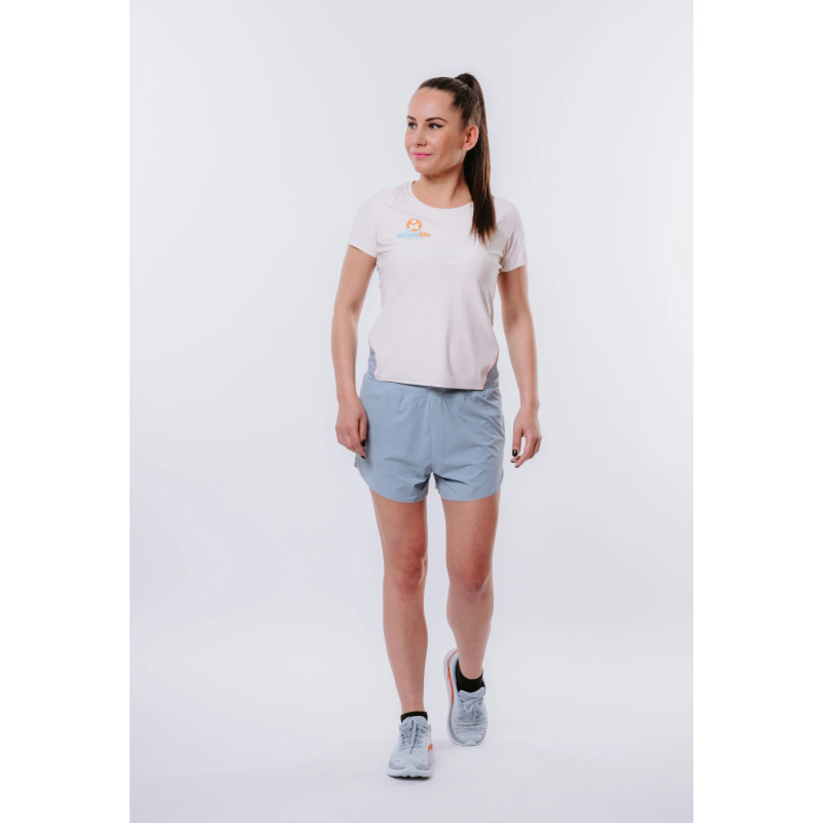 Dámské běžecké kraťasy ANTA Shorts-WOMEN-862125506-1-Pale Aqua Blue · záber 2