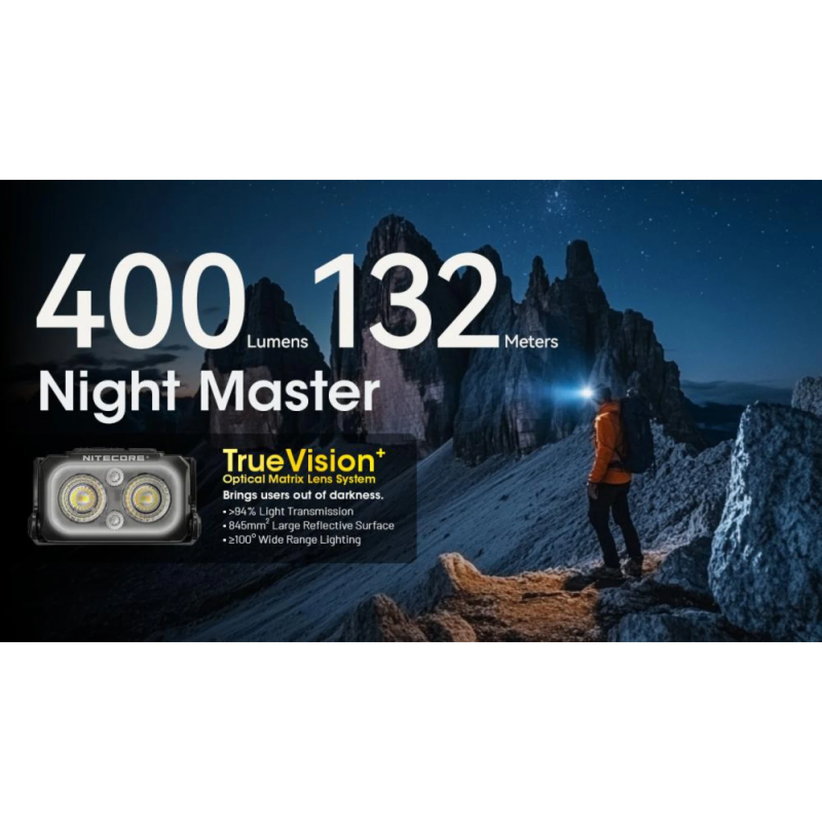 Čelovka NITECORE NU25 MCT · záber 2
