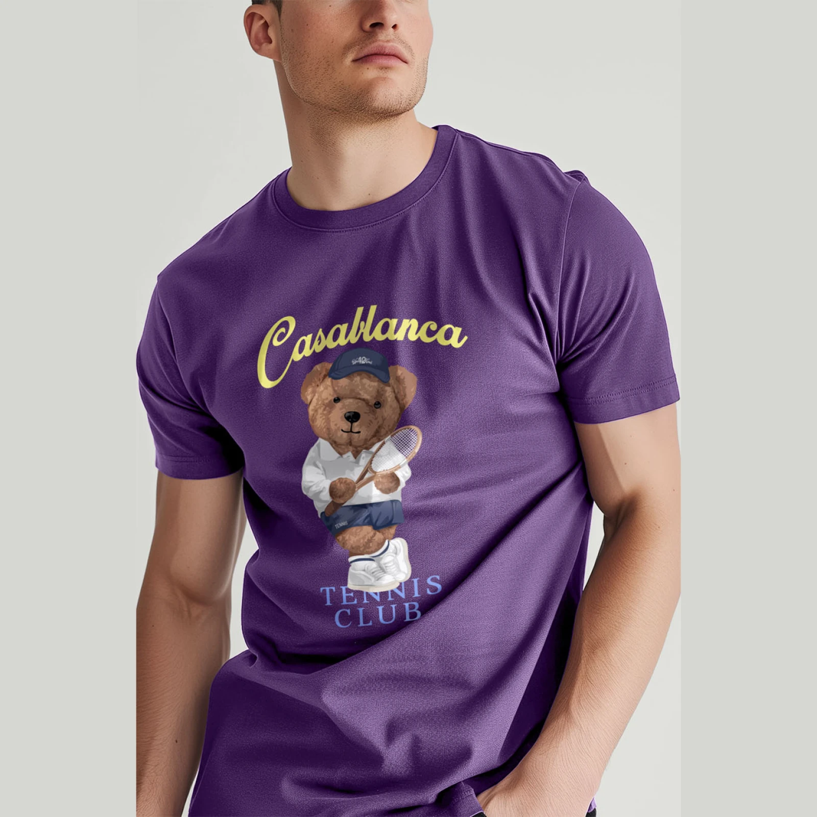 Tričko, Barva Černá, s Potiskem Tennis Teddy · záber 2