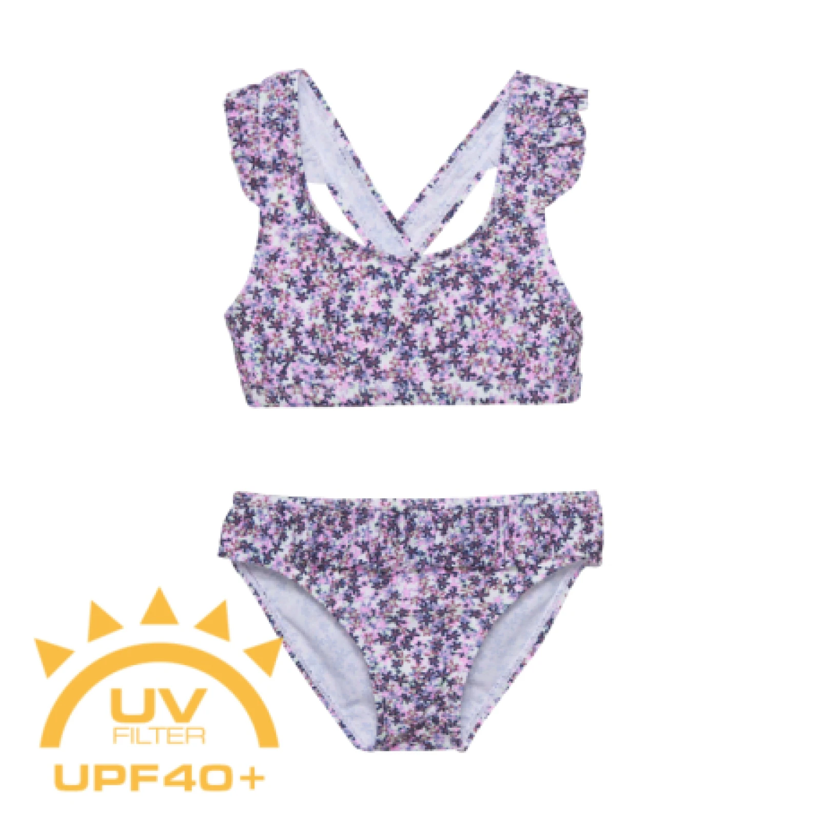 Dívčí plavky COLOR KIDS Bikini W. Short Skirt, lavender mist · záber 1