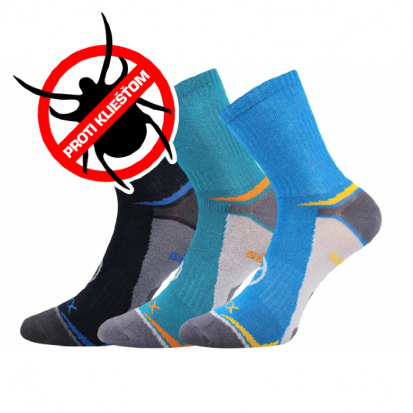 Chlapecké turistické ponožky VOXX 3 PACK-Optifanik 03-Blue Dark blue light blue · záber 1