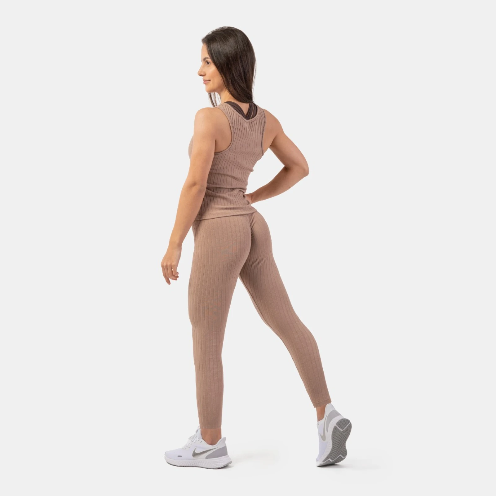 NEBBIA Dámské tílko Tank Top Ribbed Organic Cotton Brown · záber 3