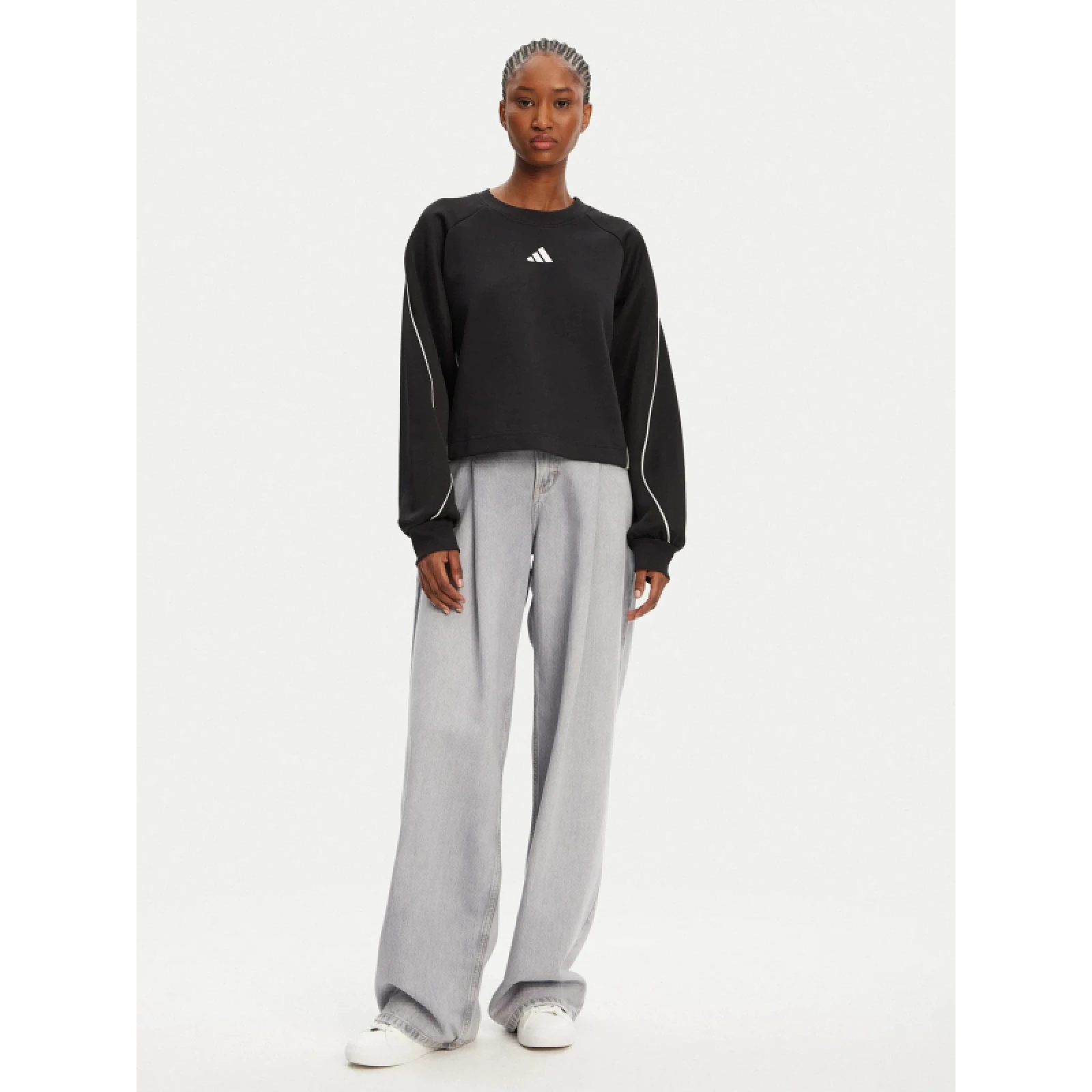 Dámská mikina ADIDAS W STADIUM SWT OWHITE BLACK · záber 4