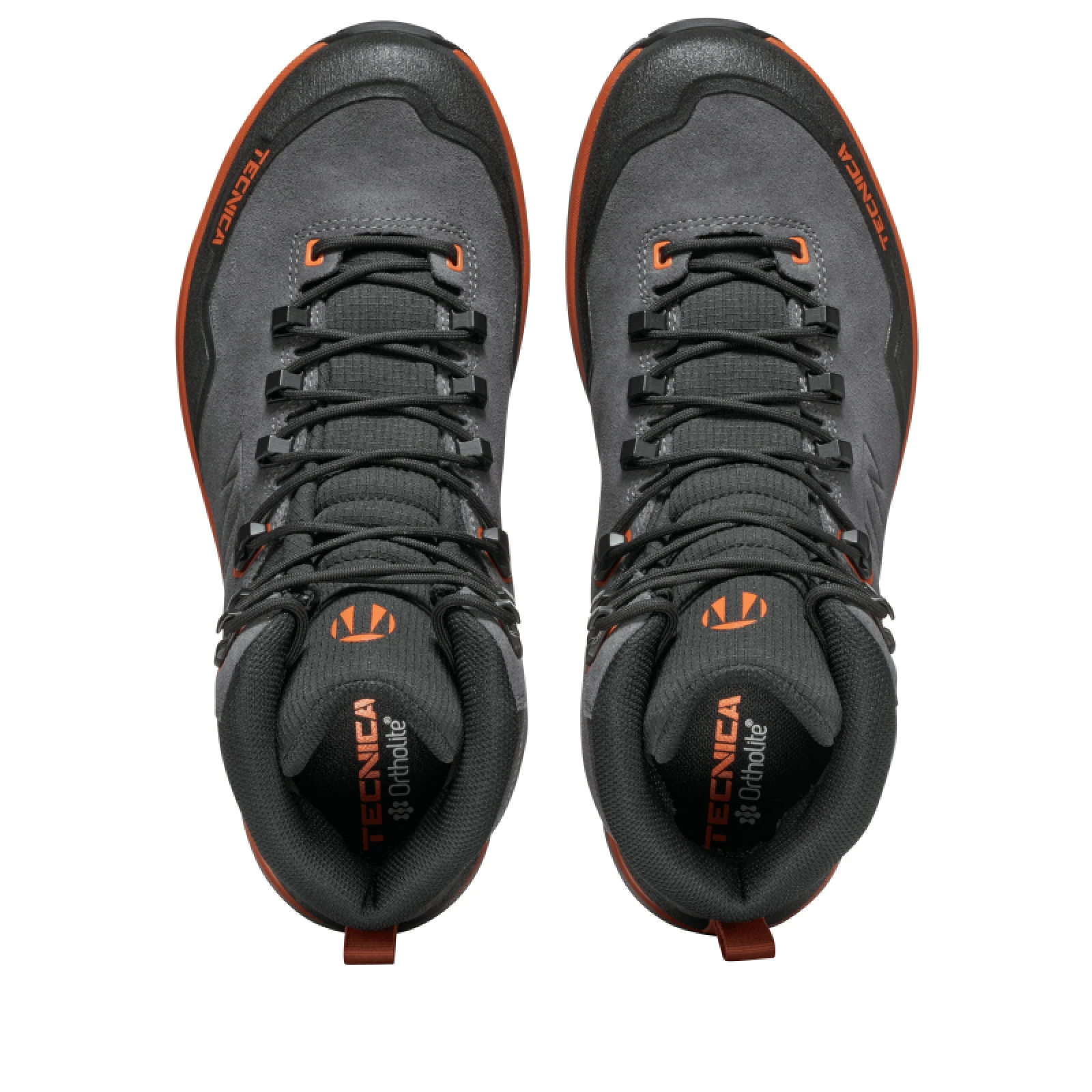 Pánská vysoká turistická celokožená obuv TECNICA Forge TRK GTX Ms, dark grey orange · záber 3