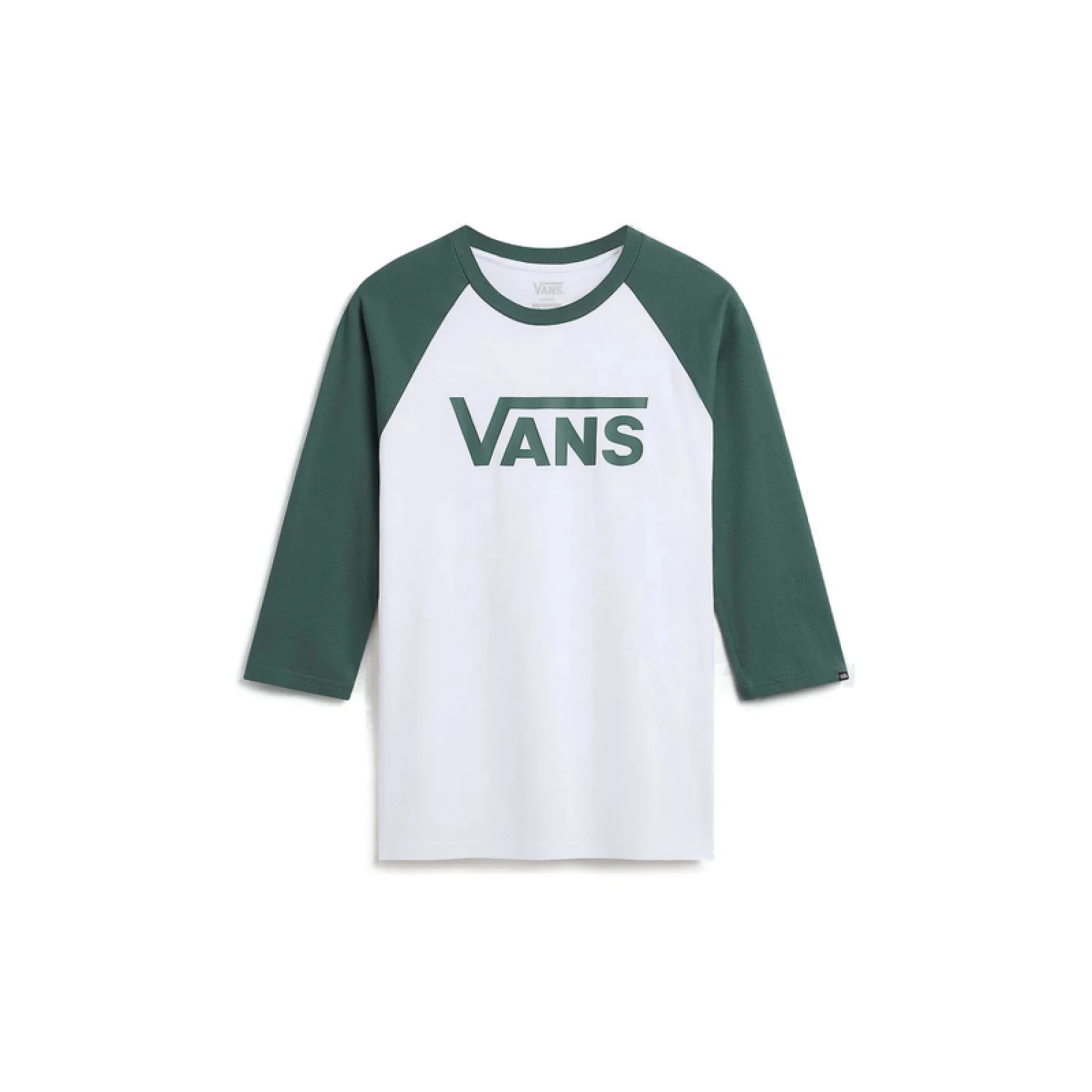 Pánské tričko s krátkým rukávem VANS CLASSIC RAGLAN-WHITE-BISTRO GREEN · záber 5