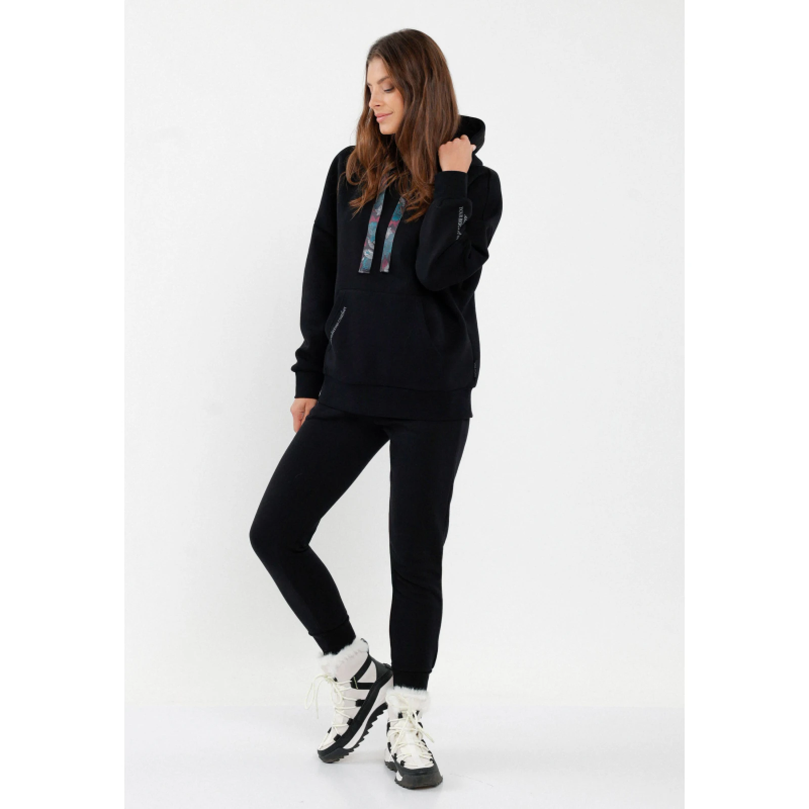 Dámská mikina s kapucí VOLCANO B-MIKA-700-BLACK · záber 4