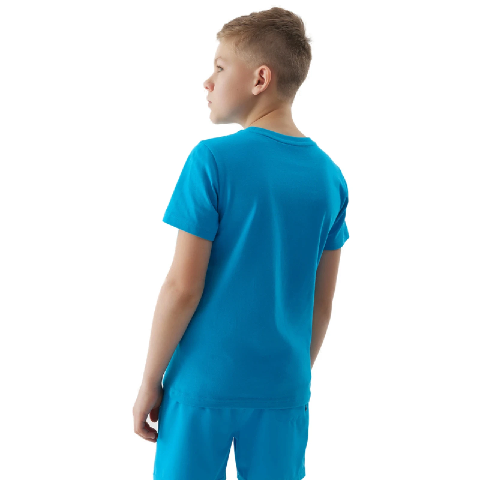 Chlapecké tričko s krátkým rukávem 4F JUNIOR TSHIRT-4FJWSS24TTSHM1137-33S-BLUE · záber 4