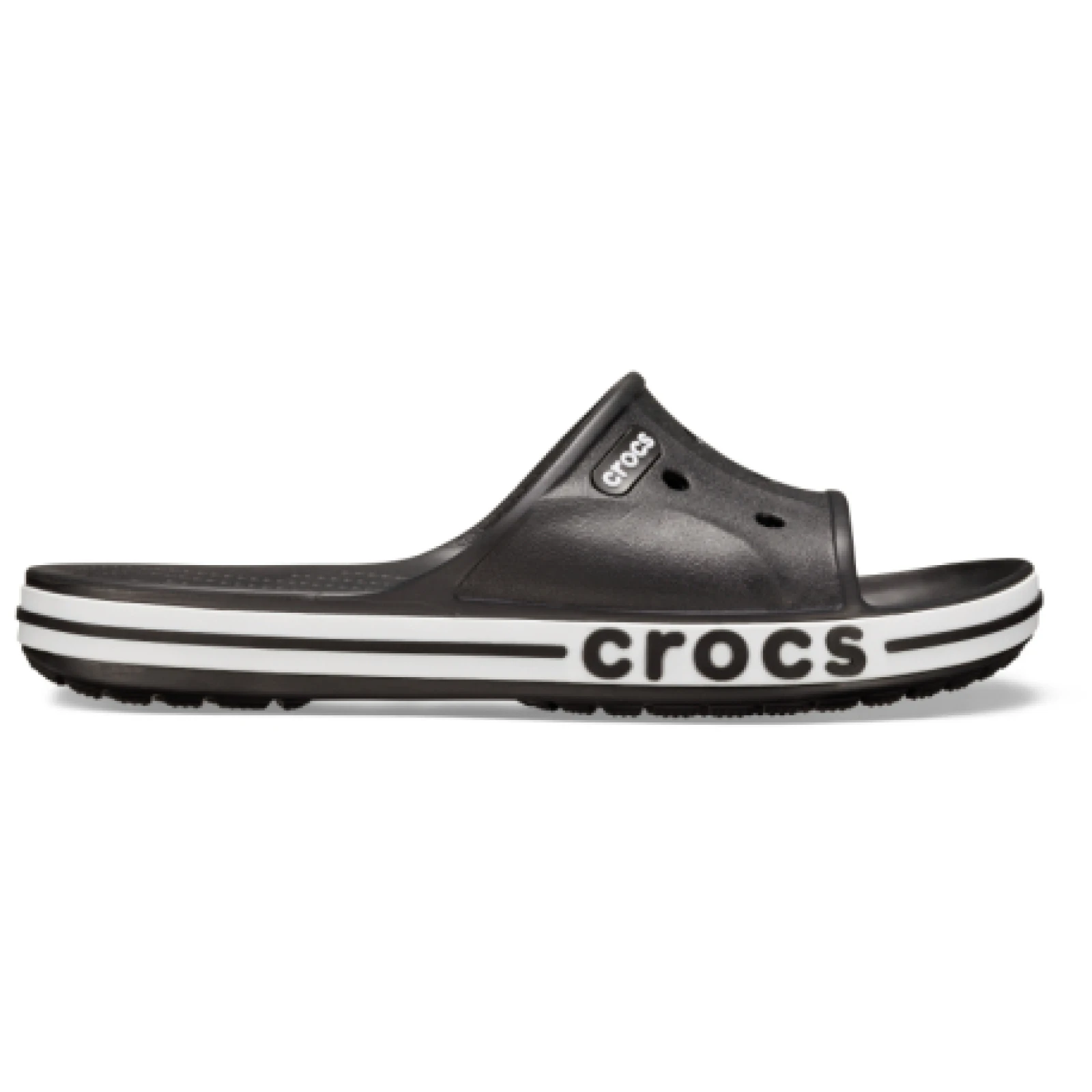 Pantofle (plážová obuv) CROCS Bayaband Slide U black white · záber 1