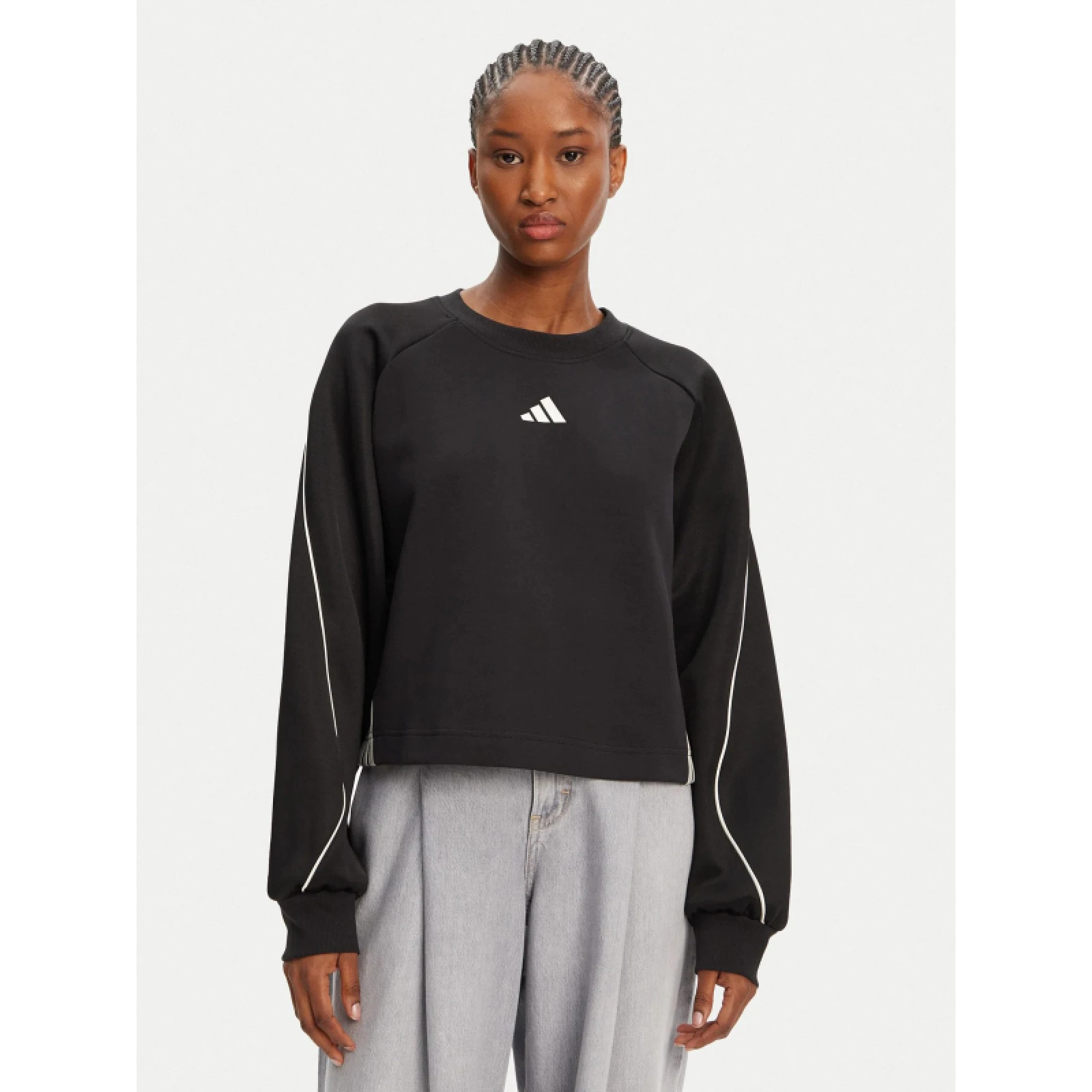 Dámská mikina ADIDAS W STADIUM SWT OWHITE BLACK · záber 2