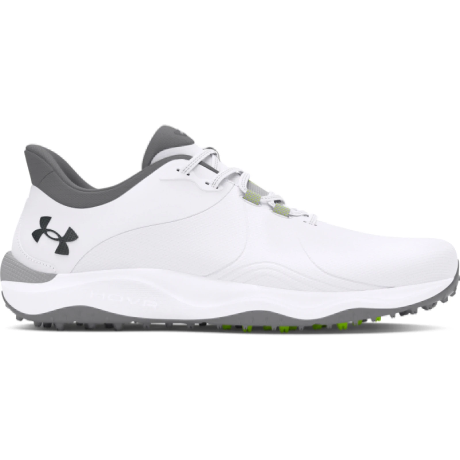 Pánské golfové boty s hroty UNDER ARMOUR UA Drive Pro SL Wide white white metallic gun metal · záber 1