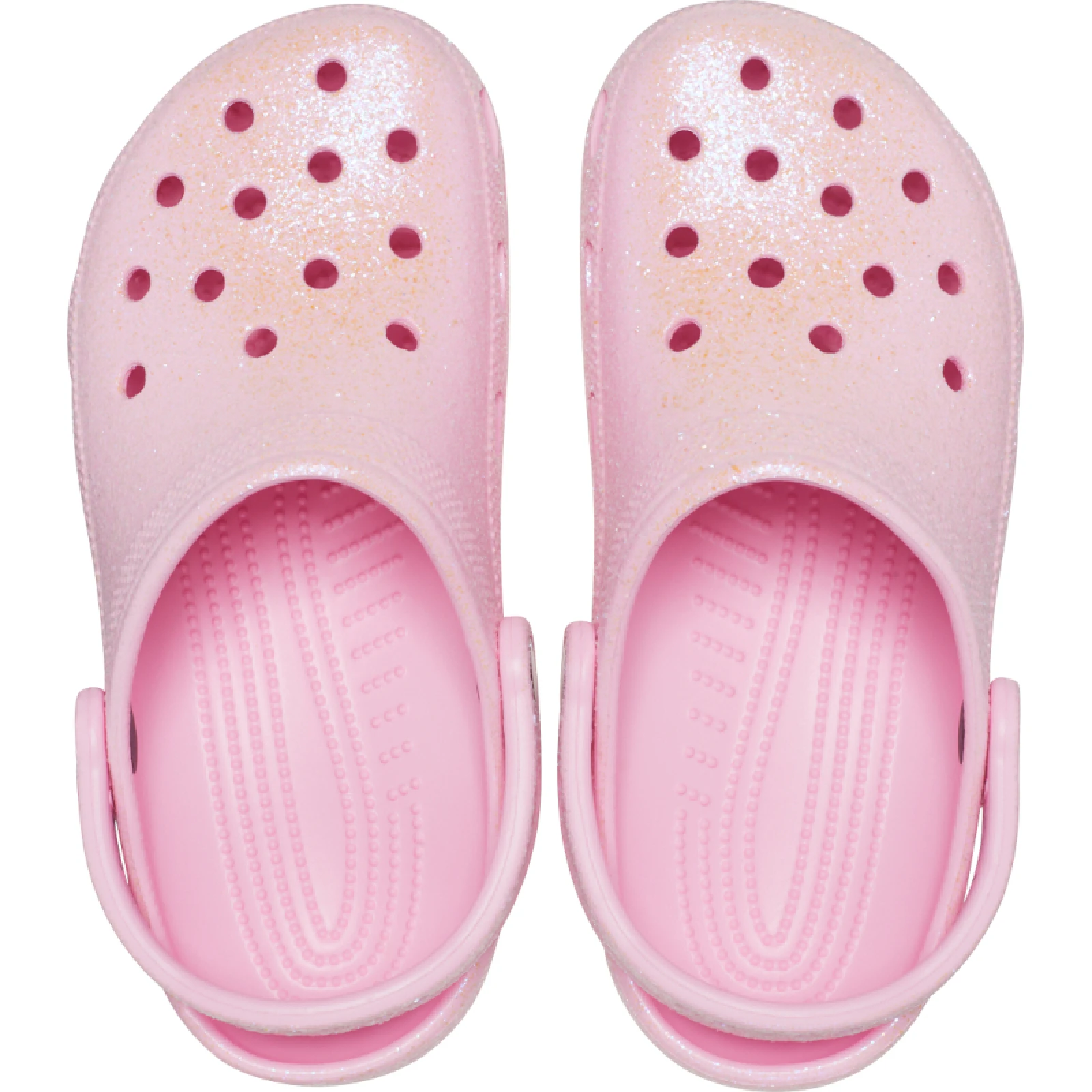 Kroksy (rekreační obuv) CROCS Classic Glitter Clog flamingo · záber 4