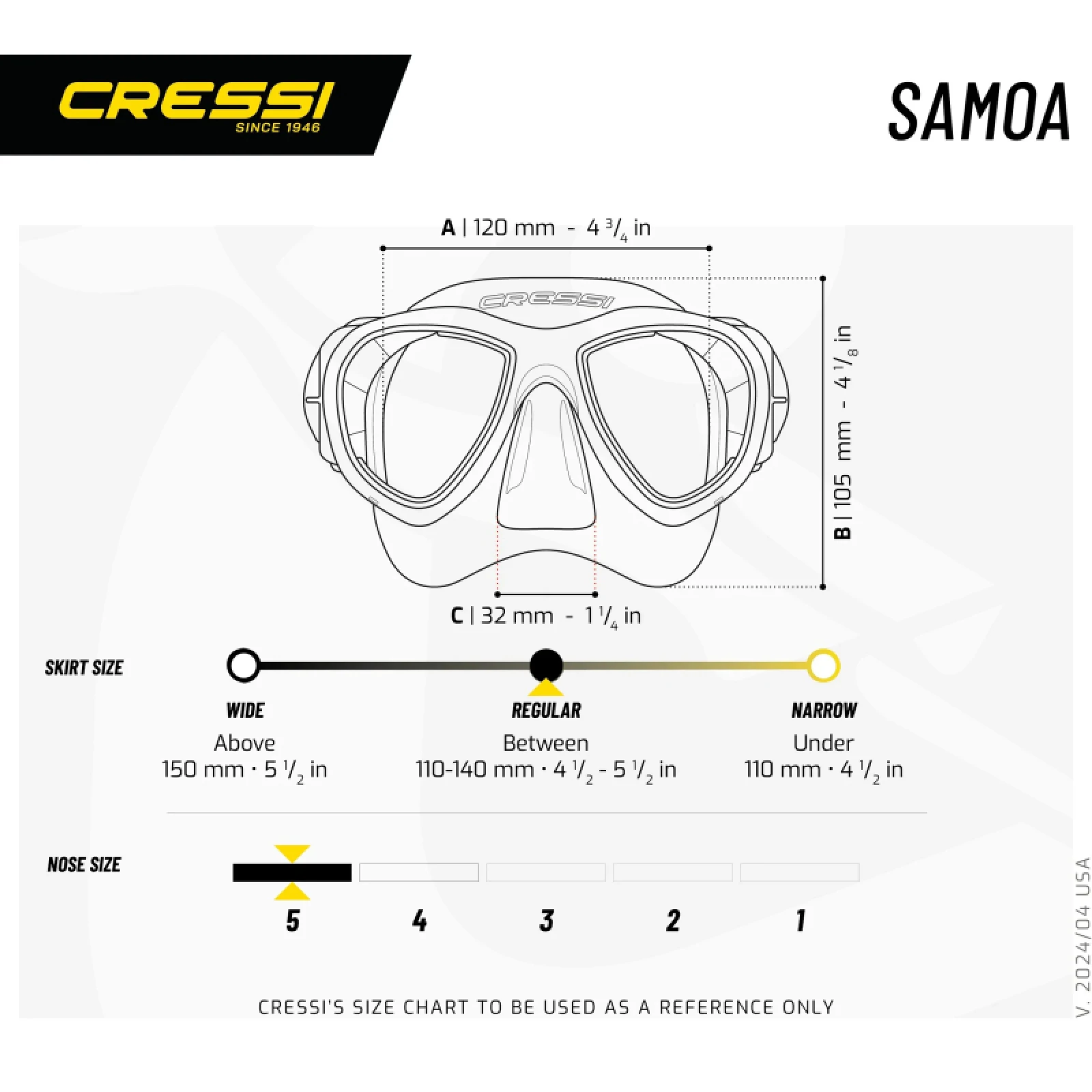 Potápěčská maska CRESSI SAMOA MASK CLEAR BLUE · záber 5