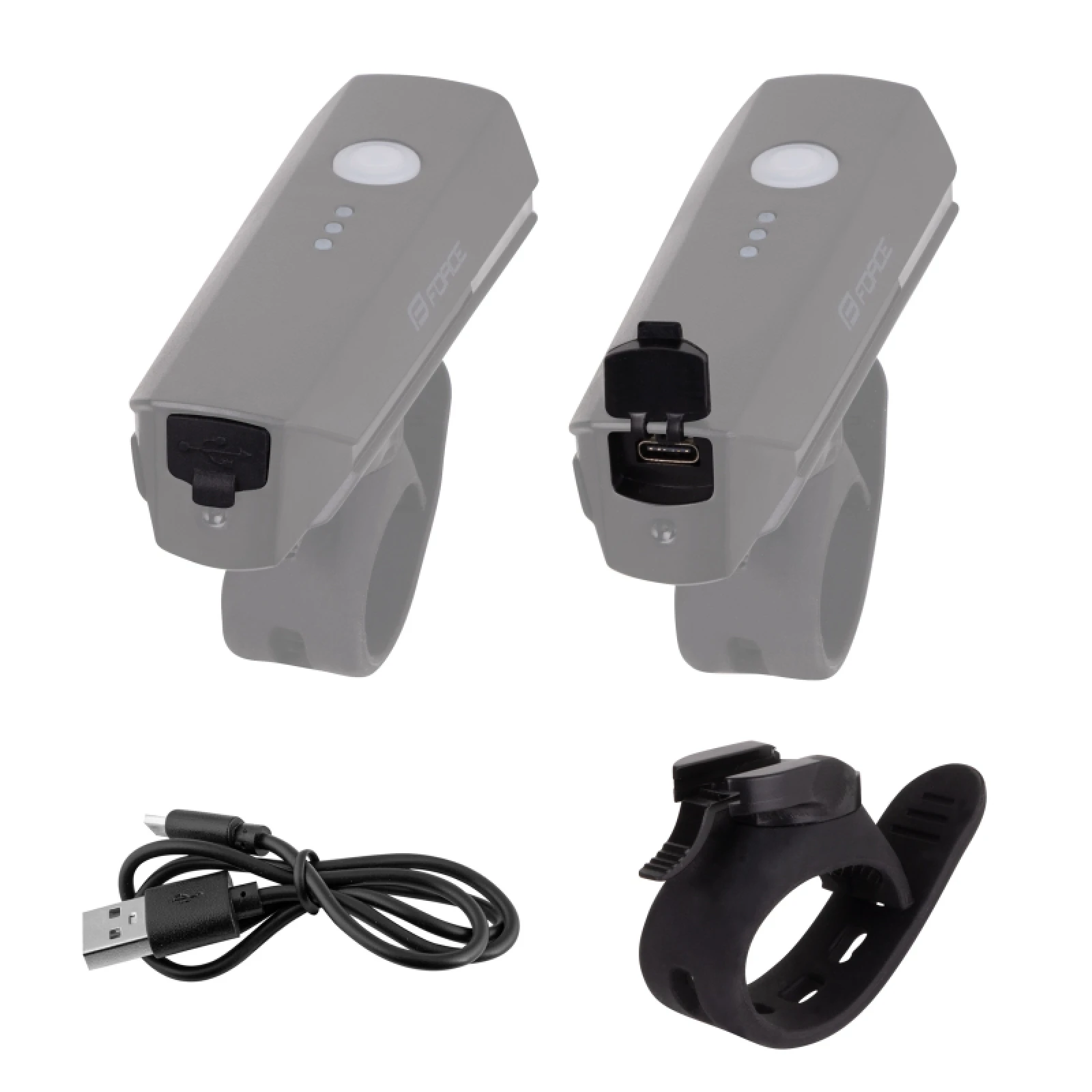 Světlo na kolo FORCE FLUX 550LM USB · záber 6